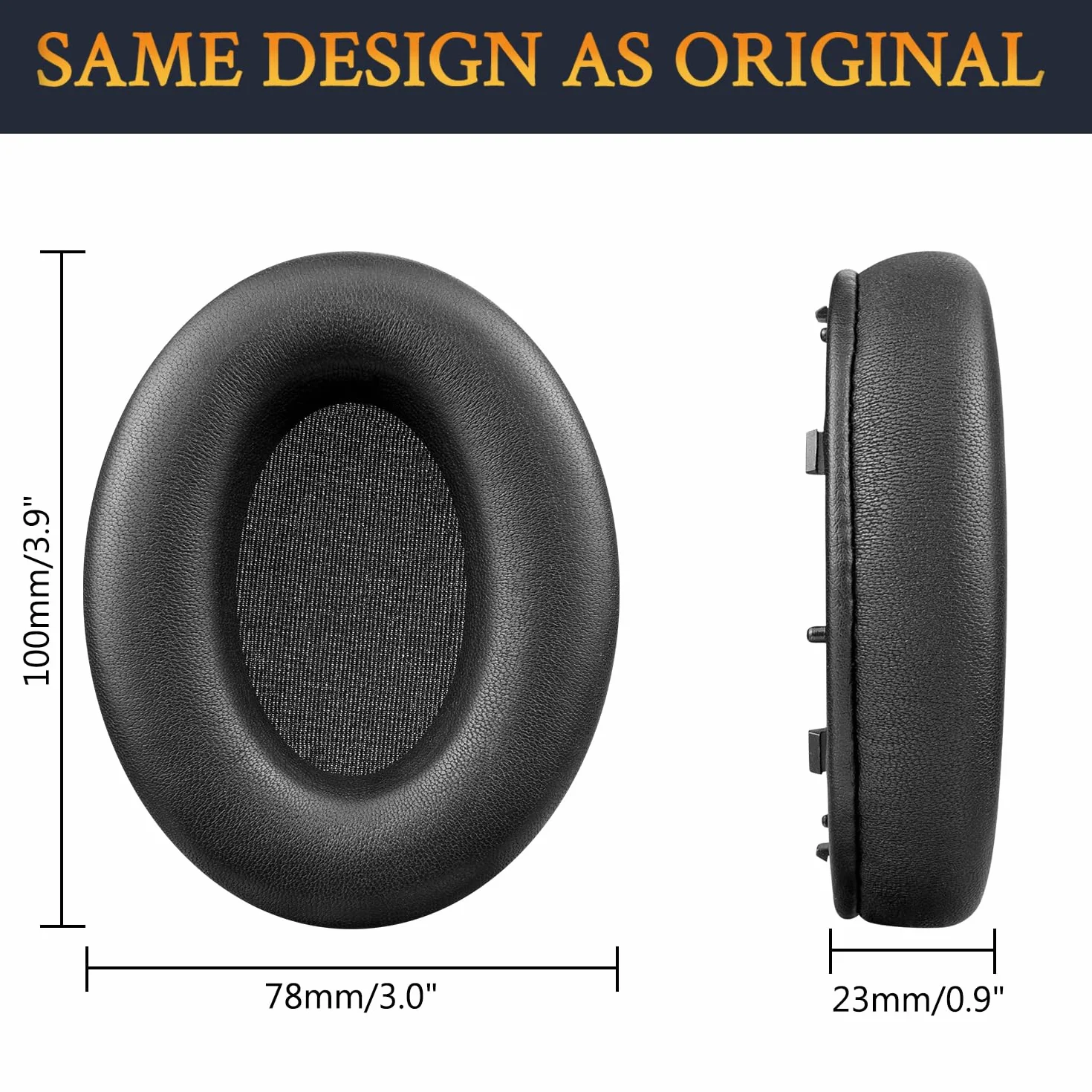 SOULWIT jagnię wymienne poduszki nauszniki do Sony WH-1000XM3 (WH1000XM3) Over-Ear Słuchawki, nauszniki z pianką izolującą hałas o dużej gęstości, dodatkowa grubość