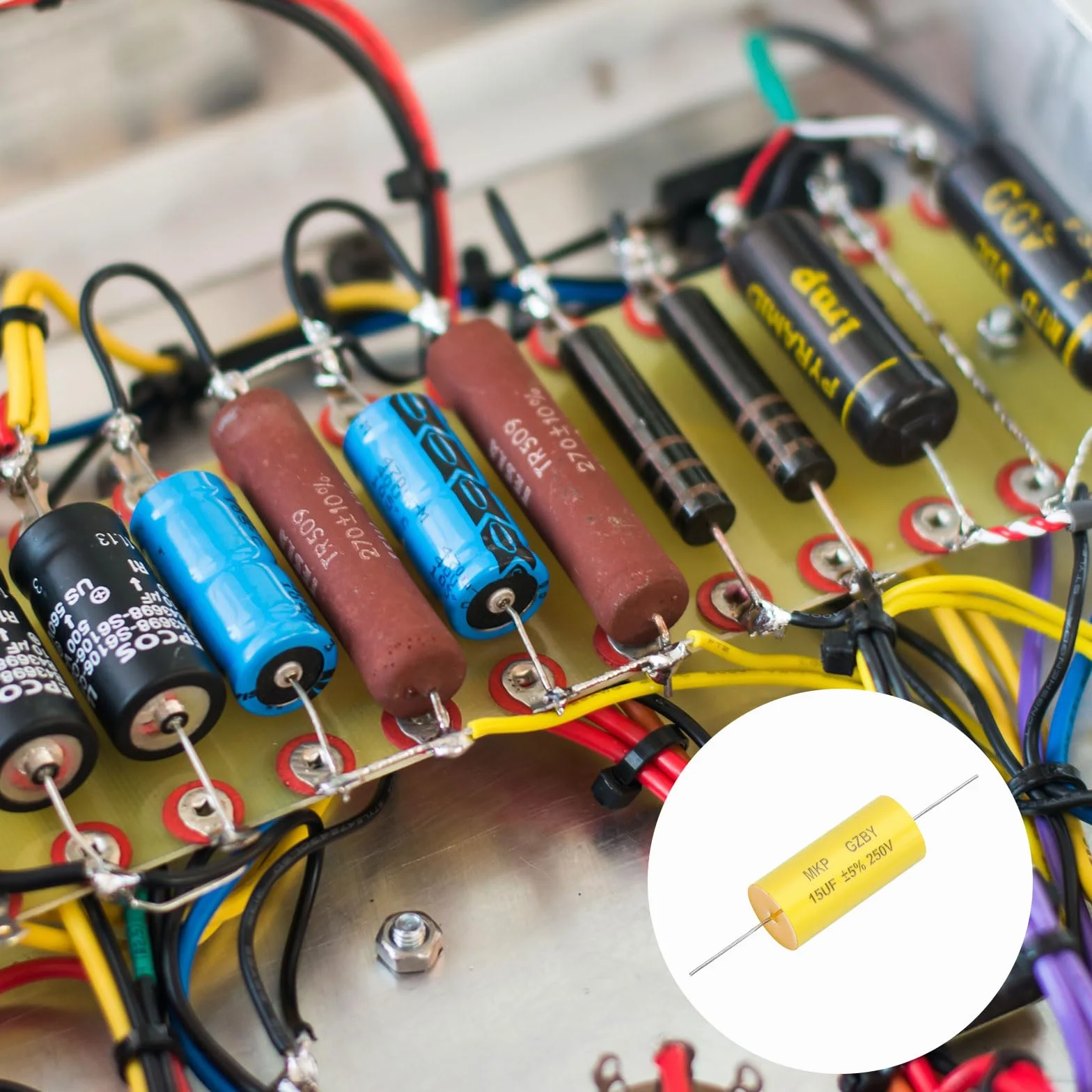 QUARKZMAN 4 sztuki zwrotnice zwrotnic 4,7uf kondensator 250 V Axial Audio głośnik Crossover MKP kondensator filmowy