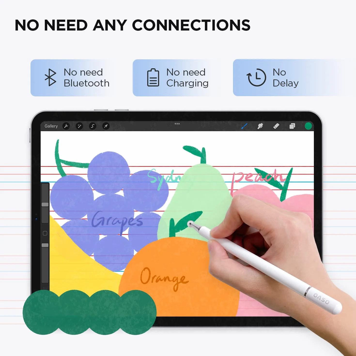 Rysik do iPad, Uniwersalny Pojemnościowy Dotykowy Pen Stylus Pencil kompatybilny z Wszystko Generacji Apple iPad Pro/Mini/Air/iPhone/Samsung/Galaxy Tab/Tablet Ekran/Tabletów/Tabletu