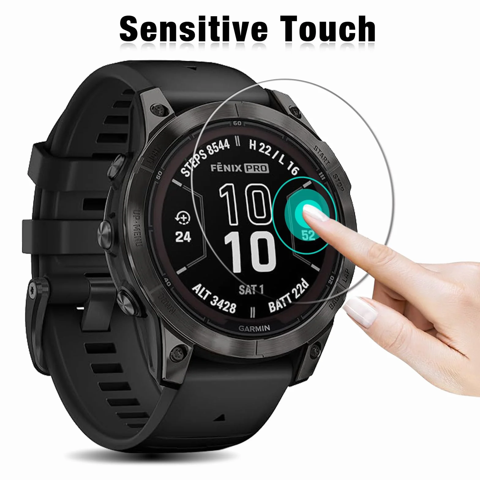 iVoler 4 sztuki szkła hartowanego do Garmin Fenix E 47 mm / Garmin Fenix 7 PRO Solar/Solar Sapphire / Fenix 7 / Sapphire Solar 47 mm, ochrona ekranu przed zarysowaniem, bez pęcherzyków powietrza
