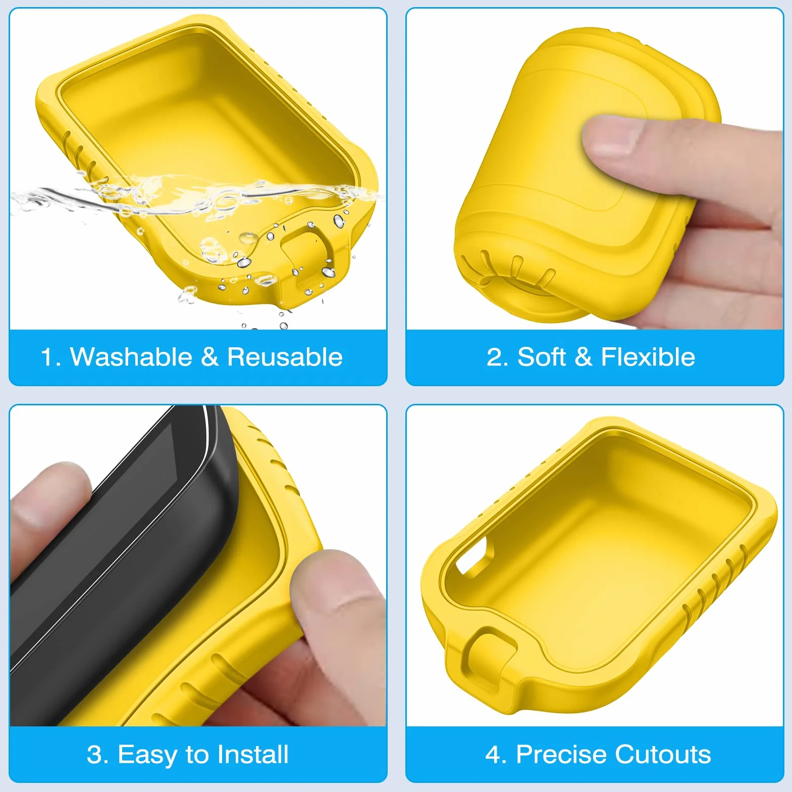 MEDMAX Silicone Étui pour Freestyle Libre Léger Coque Anti-dérapante Housse de Protection Compatible avec Freestyle Libre 2