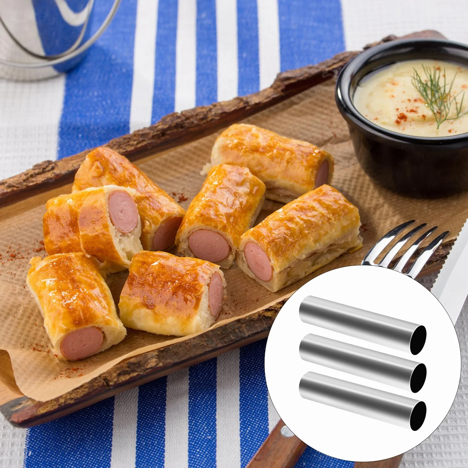Foremki do pieczenia cannoli ze stali nierdzewnej, 20 sztuk