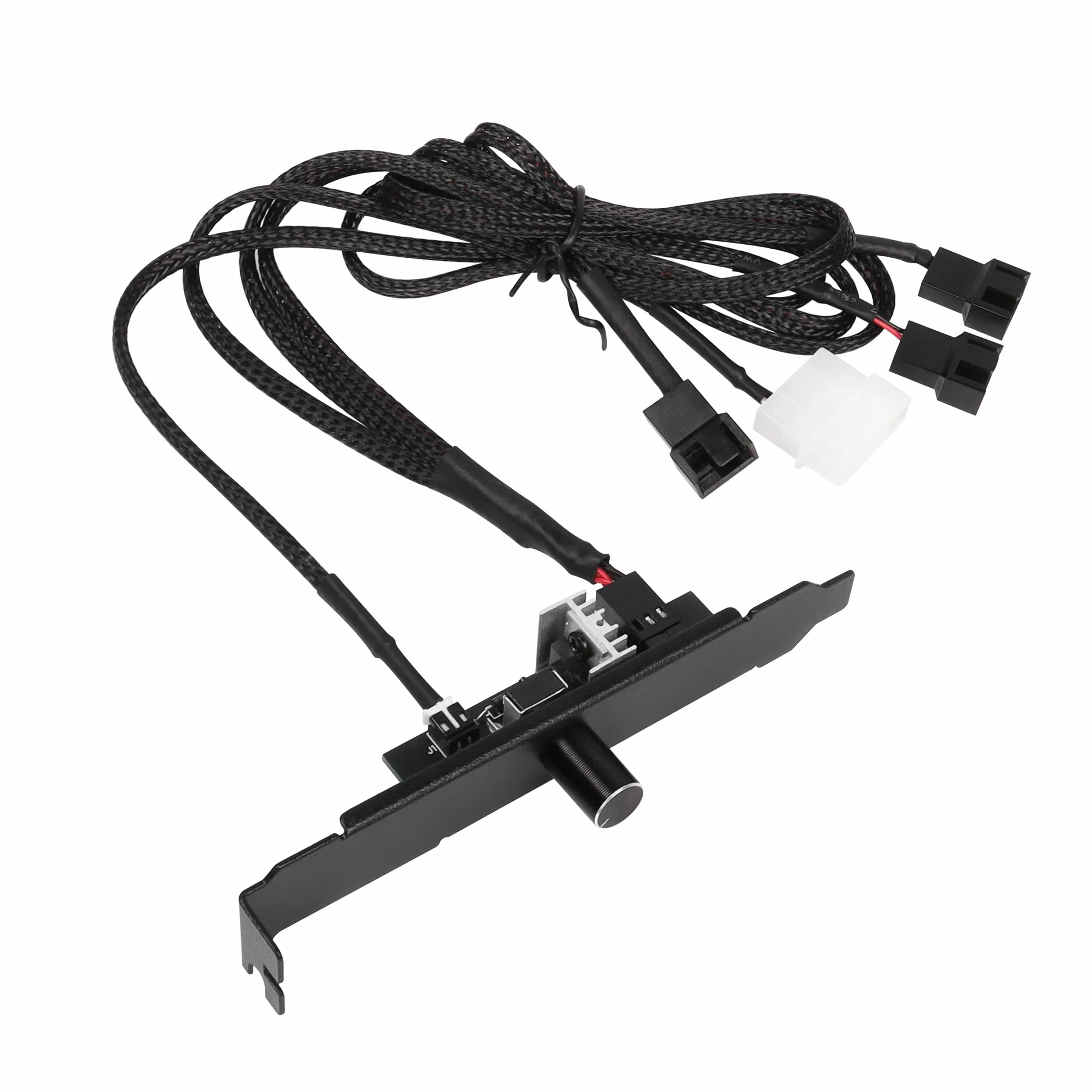 Piasta wentylatora chłodzenie procesora YACSEJAO 12 V 3/4 pin PC 3-kanałowy koncentrator wentylatora 1 pokrętło kontrolera prędkości wentylatora (1 pokrętło IDE)