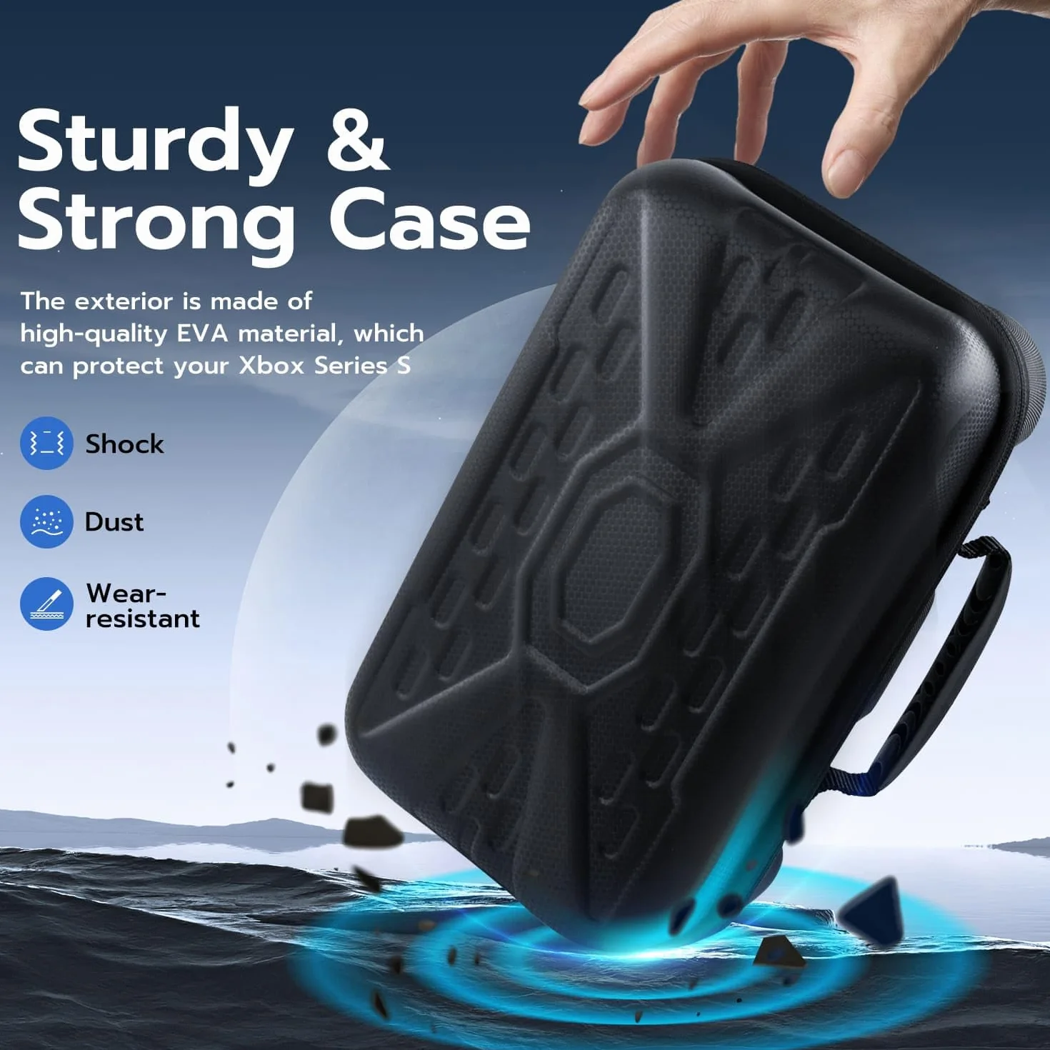 Mcbazel Etui na konsolę Xbox Series S, Etui podróżne na konsolę Xbox Series S z bezprzewodowym kontrolerem i akcesoriami do gier - Czarne.