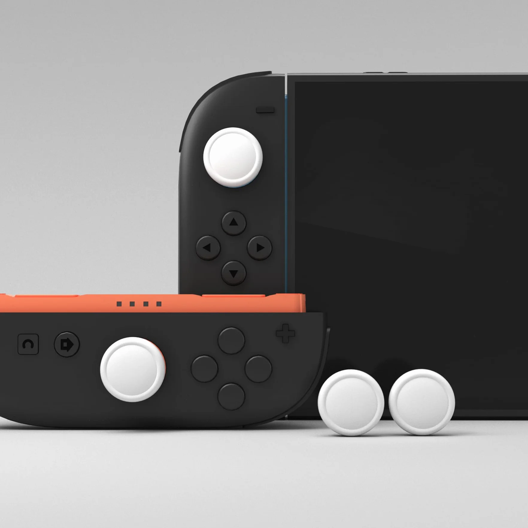 PlayVital Nakładki na Drążki do Switch 2,Osłony Thumbstick Joycon do Switch 2,4 szt.Analogowe Nakładki Joysticka–Biały