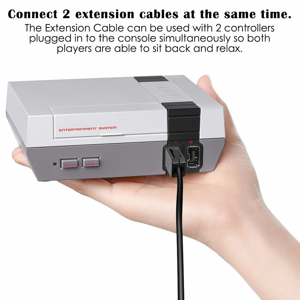 Kabel rozszerzenia Kompatybilność z Nintendo NES Classic Mini Gamepad, SENHAI zestaw 2 10 stóp/3 m przedłużony kabel do zdalnego sterowania Wii i WII Nunchuck Joystick