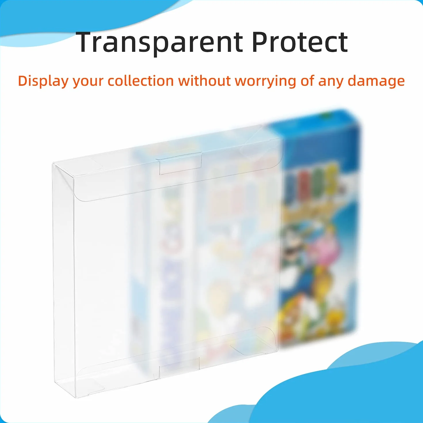Mcbazel LOT 10 Clear Protective Covers for GameBoy/GameBoy Color/GameBoy Advance Game Cartridges (Set of 10)