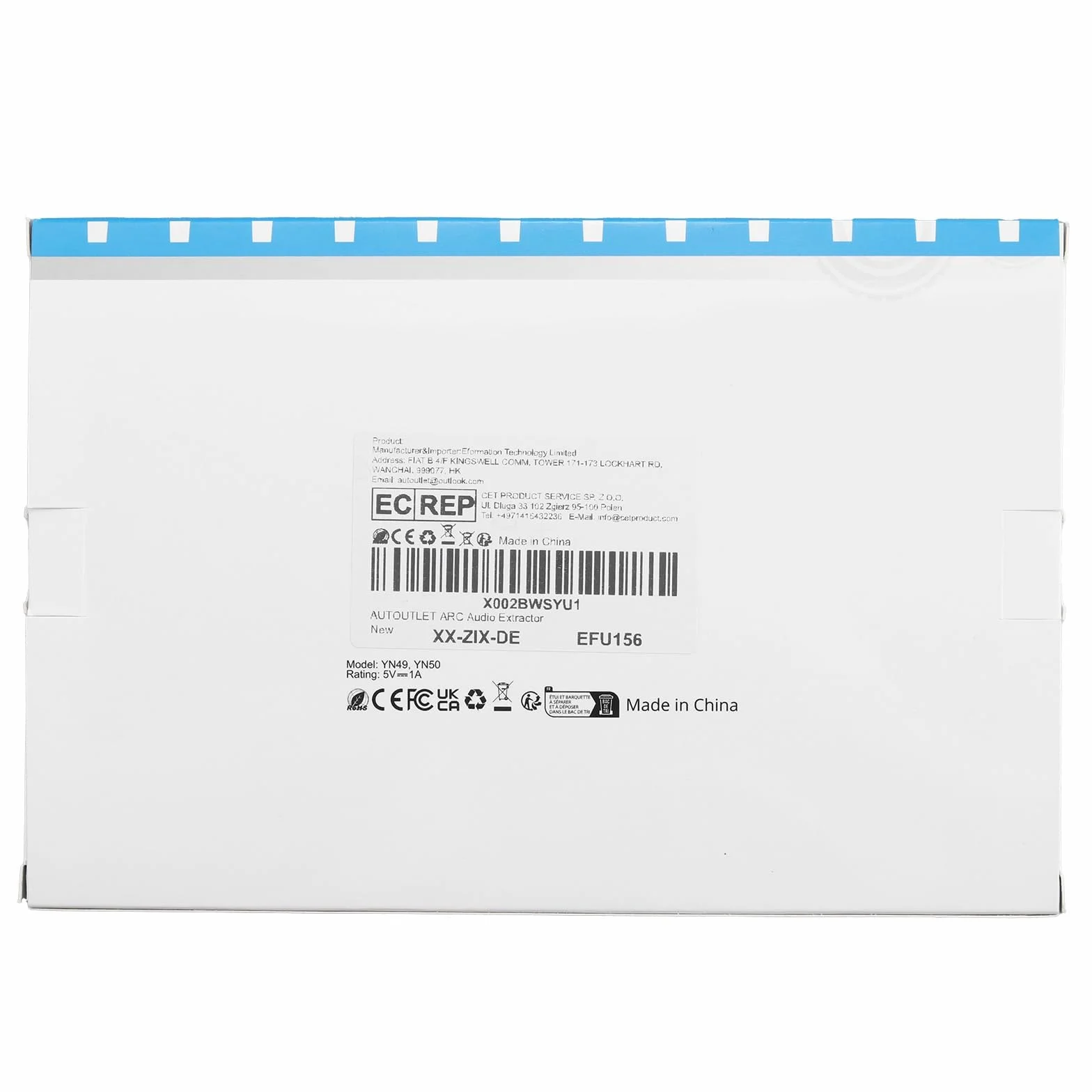 AUTOUTLET Ekstraktor audio HDMI ARC, 192 kHz HDMI Audio Splitter 3,5 mm stereo wyjście audio, adapter ARC z kablem 1M 3,5 mm do RCA, do wzmacniacza, soundbara, systemu kina domowego itp