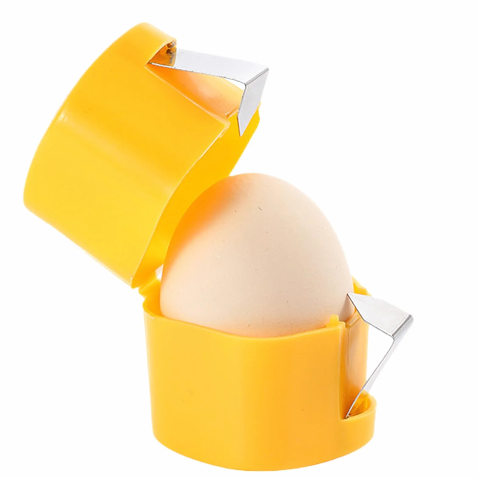 Egg Cutter Metal Alloy Body Portable Kitchen Tool for Fast Prep Press Shell Splitter