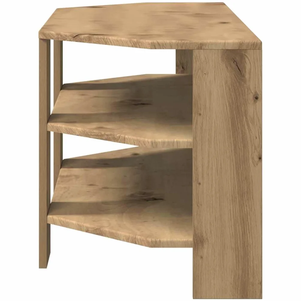 vidaXL RogowaSzafkanaTelewizor Dąb rzemieślniczy 102x40,5x45cm, Stylowy pokój dzienny, nowoczesny prostokątny stół TV, trwała konsola z tworzywa, funkcjonalne centrum rozrywki