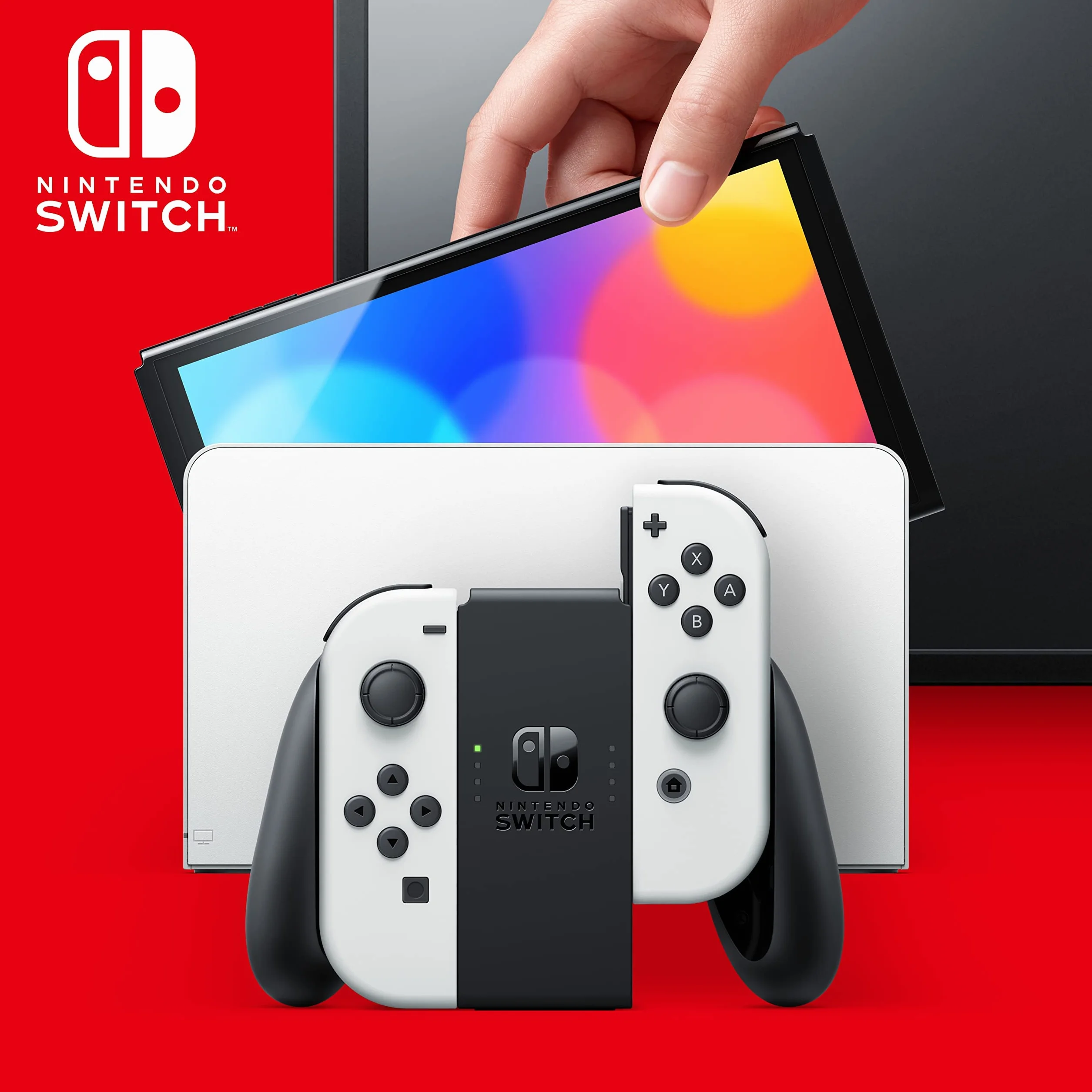 Nintendo Konsola Nintendo Switch, Biały/Czarny, 7"