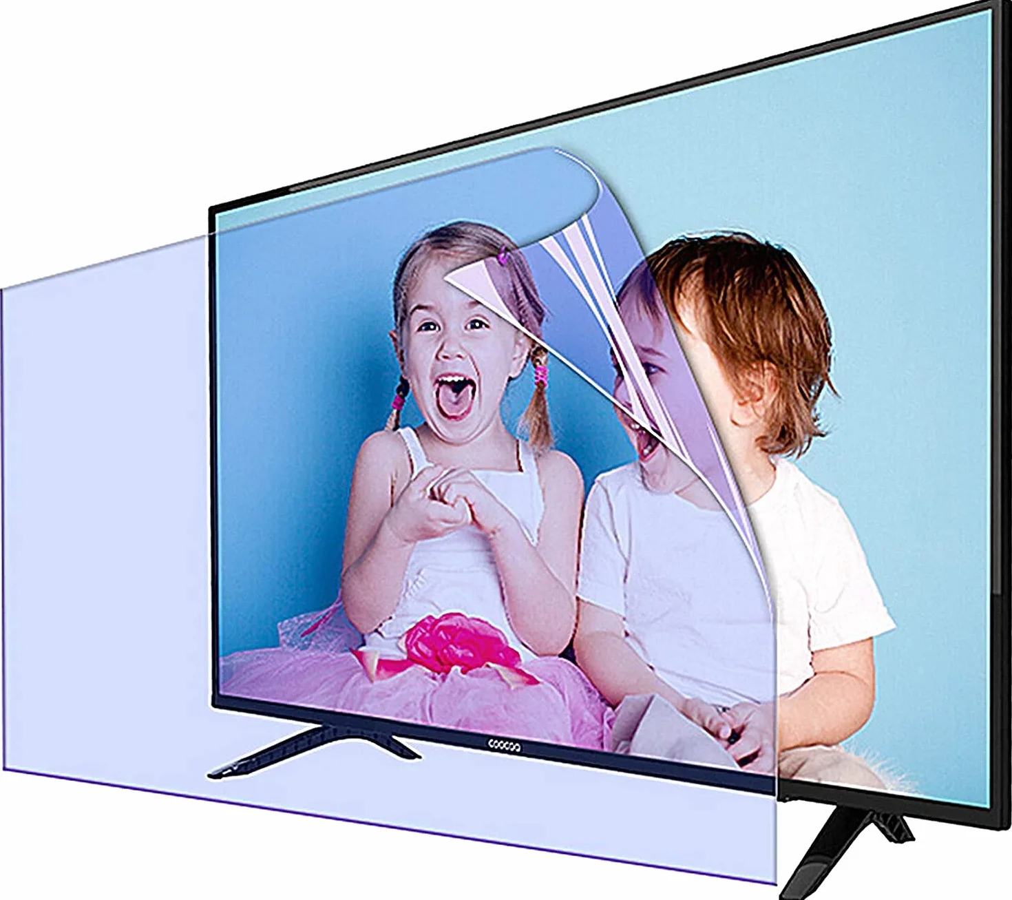 Ochrona ekranu przed promieniowaniem telewizora, matowa antyodblaskowa/przeciwodblaskowa folia filtrująca przeciw niebieskiej/pyłowi, 100 cm, 40 cali 886 * 498