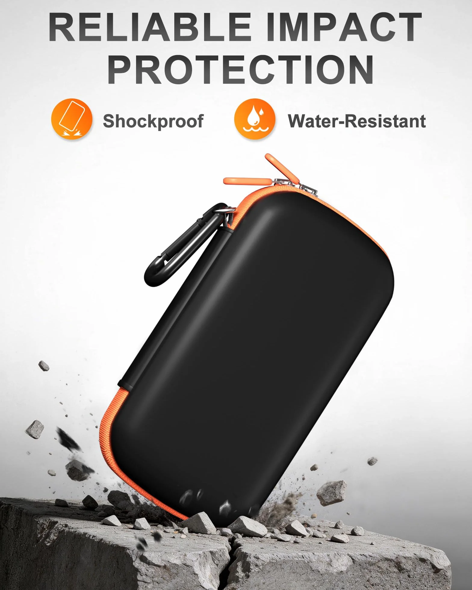 ProCase Twardy futerał do SanDisk przenośny SSD/SanDisk Extreme przenośny i zewnętrzny dysk SSD Extreme Pro 500 GB 1 TB 2 TB 4 TB 8 TB, odporne na wstrząsy etui podróżne z kartą SD