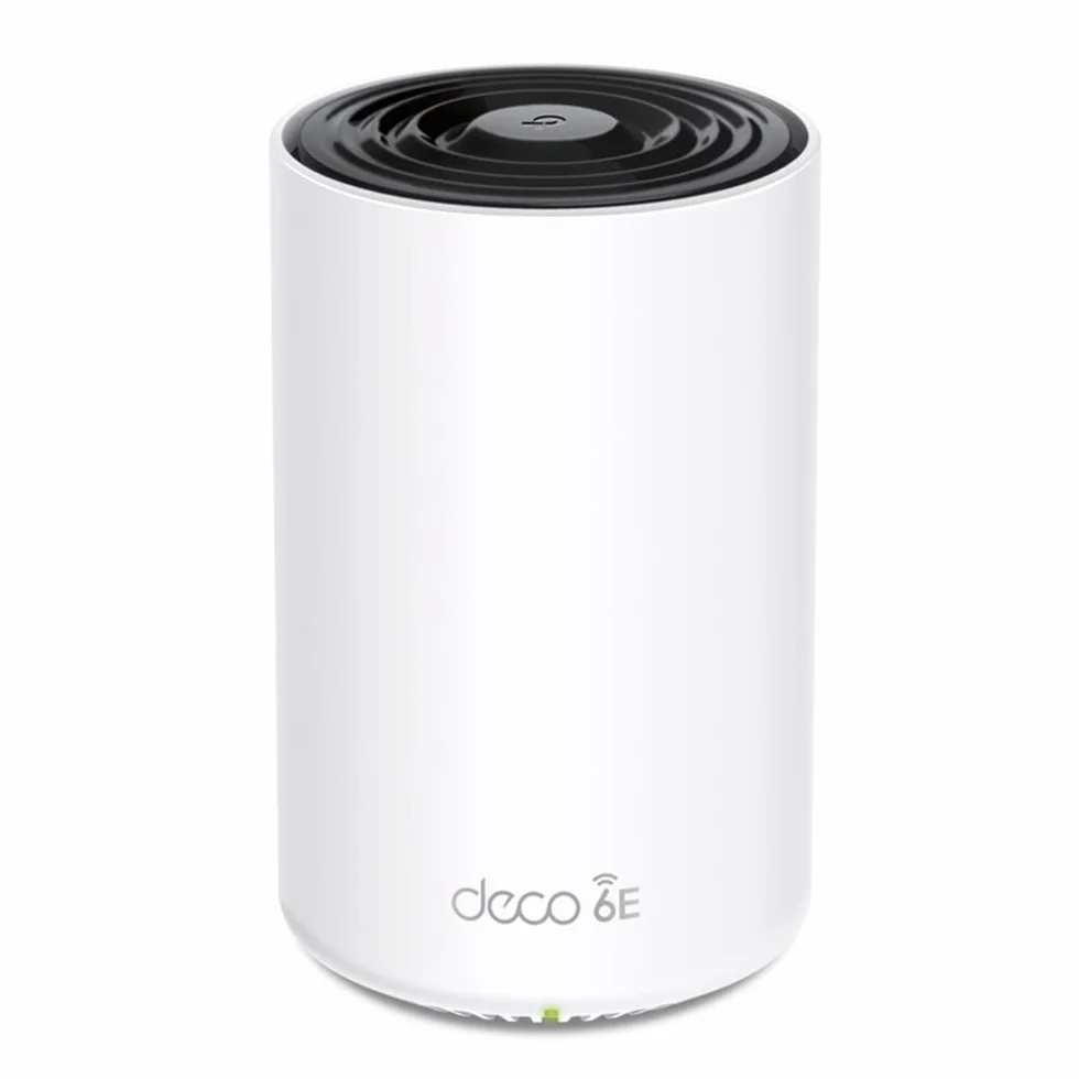 TP-Link Deco WiFi 6E Mesh AXE5400 Mbps Tri-band Deco XE75 Pro (1 opakowanie), WPA3, 1 port 2,5G, 2 porty Gigabit, idealne do dużych domów. Wykorzystaj w pełni subskrypcję światłowodową