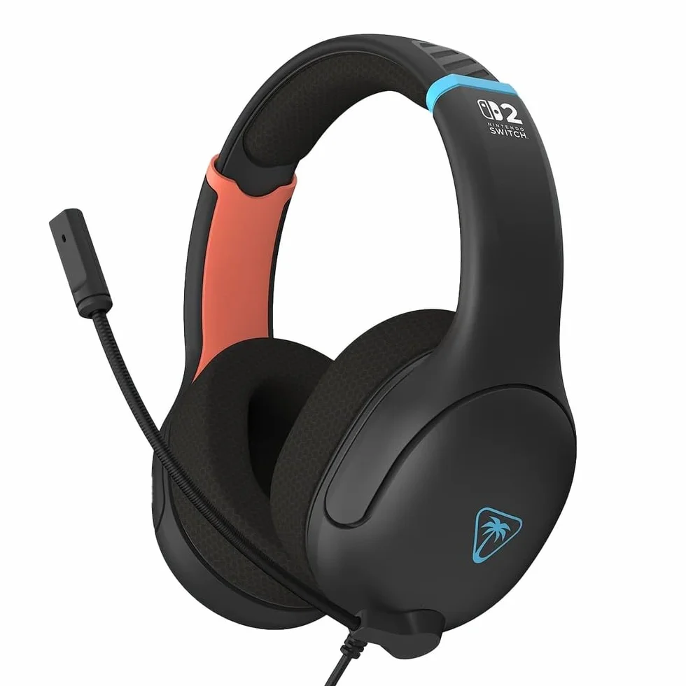 Turtle Beach Przewodowy zestaw słuchawkowy do gier Airlite Fit oficjalny włączony do Nintendo Switch 2, 1 i OLED, czarny