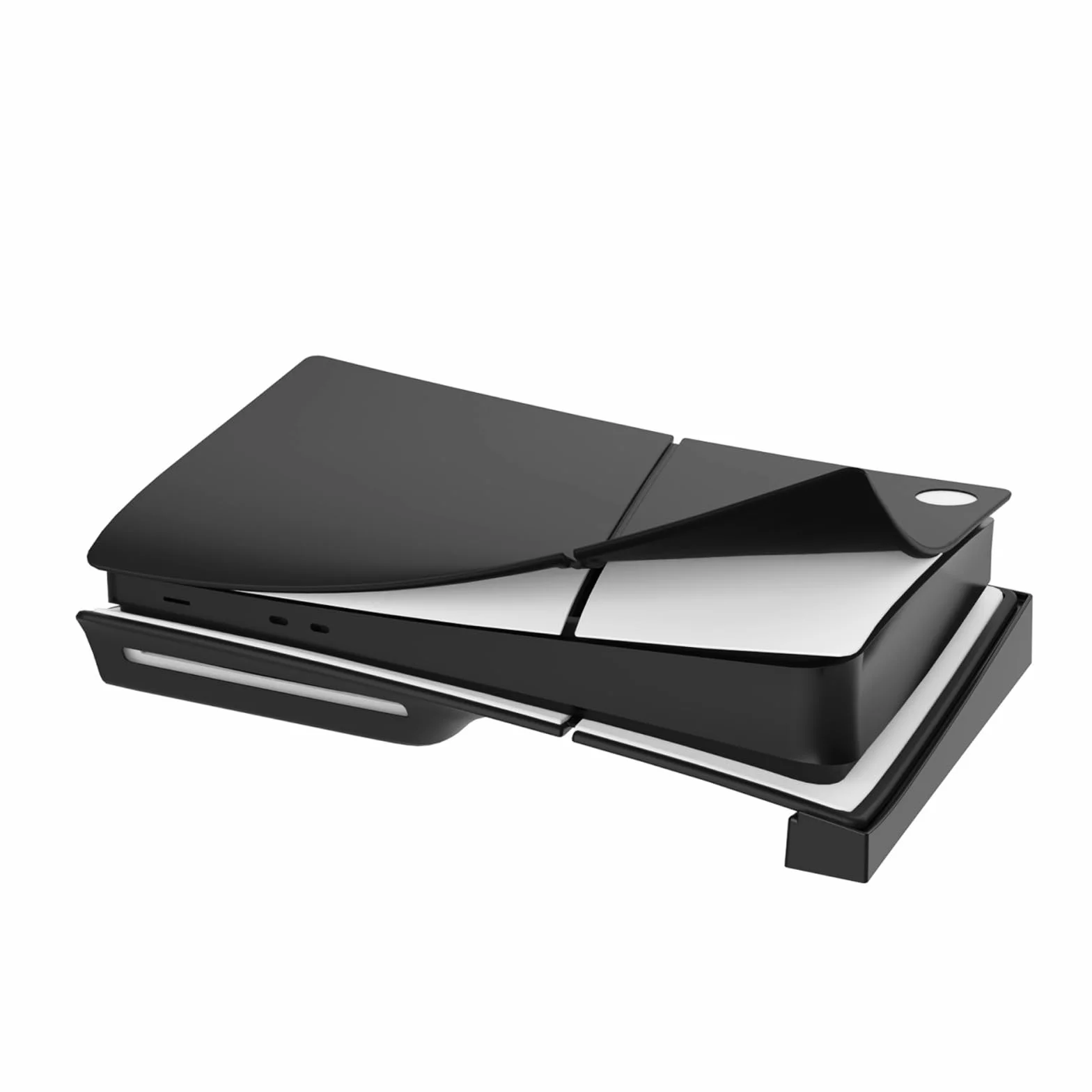 Stojak Poziomy dla PS5 Slim/Pro Konsoli Disc i Digital Edition, Uchwyt Wspornika Poziomego Podstawa do Umieszczania Akcesoria dla PS5 Slim Konsoli (2 szt.)