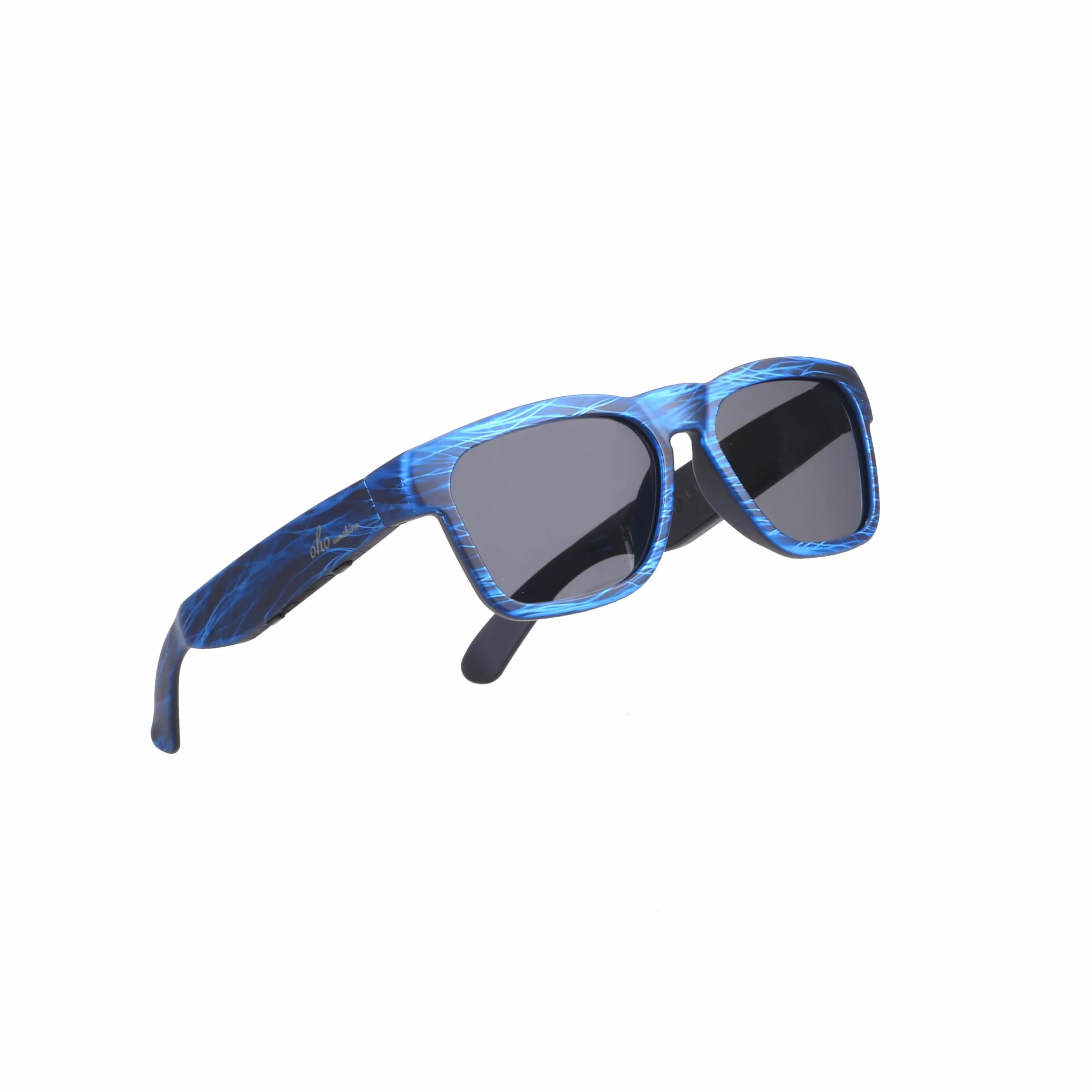 OhO sunshine Inteligentne okulary do tłumaczenia AI z głośnikiem Bluetooth z soczewką fotochromową do użytku na zewnątrz i wewnątrz, NIEBIESKI, Rozmiar Uniwersalny