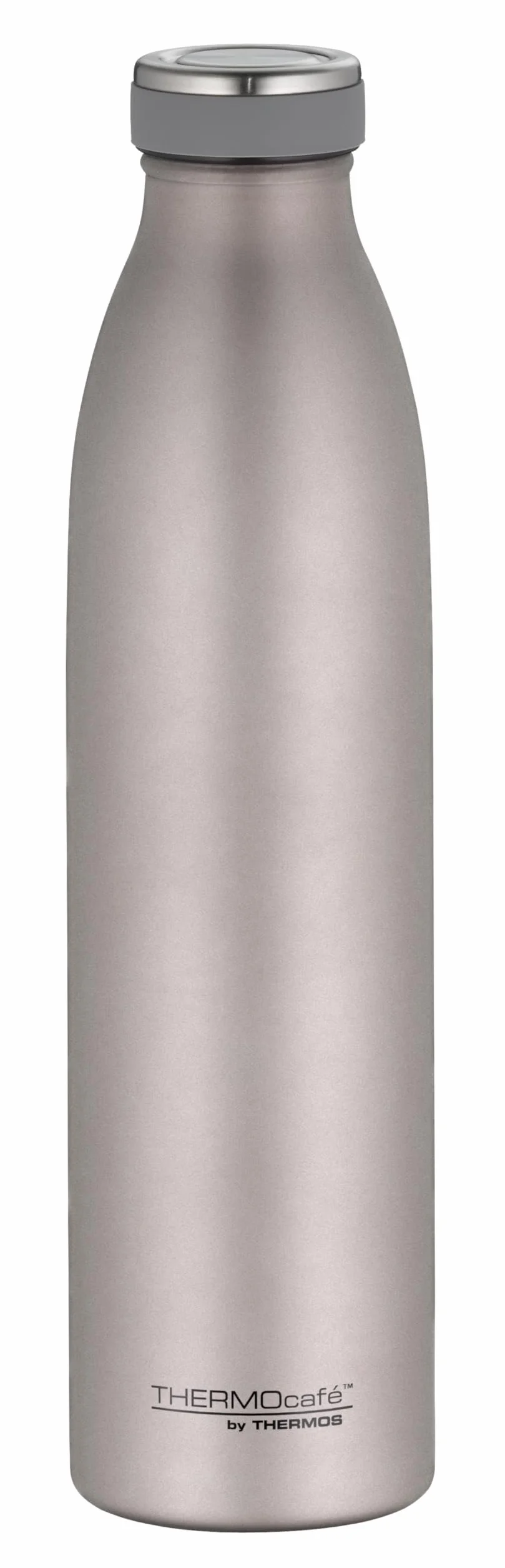 THERMOcafé by THERMOS TC Butelka Rose Mat 0,75 l, izolowana butelka ze stali nierdzewnej, odporna na gazowanie, utrzymuje temperaturę gorących przez 12 godzin, zimno przez 24 godziny, szczelna, do
