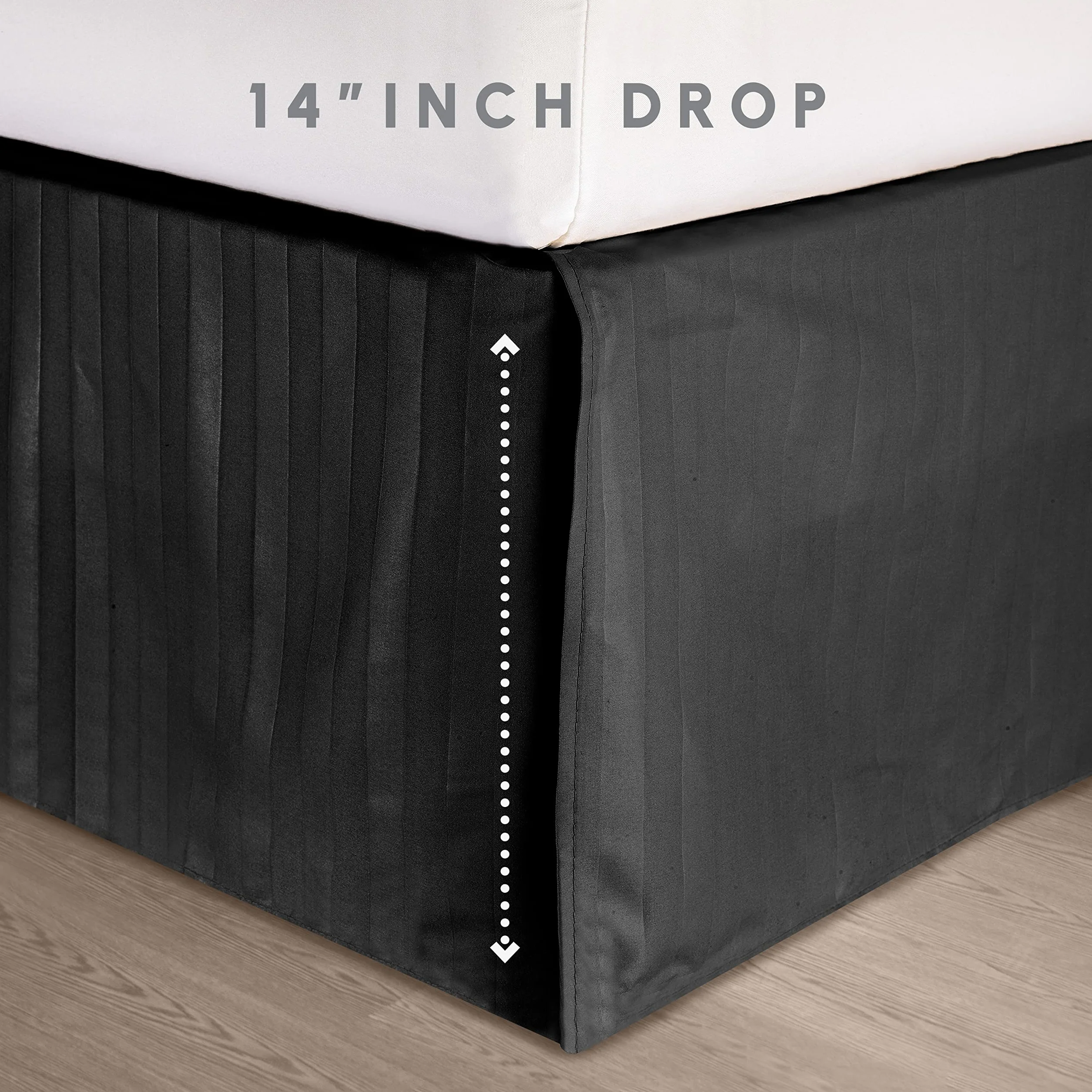 Elegant Comfort Stripe Bed-in-a-Bag 8-częściowy zestaw kołder bawełna czarny King