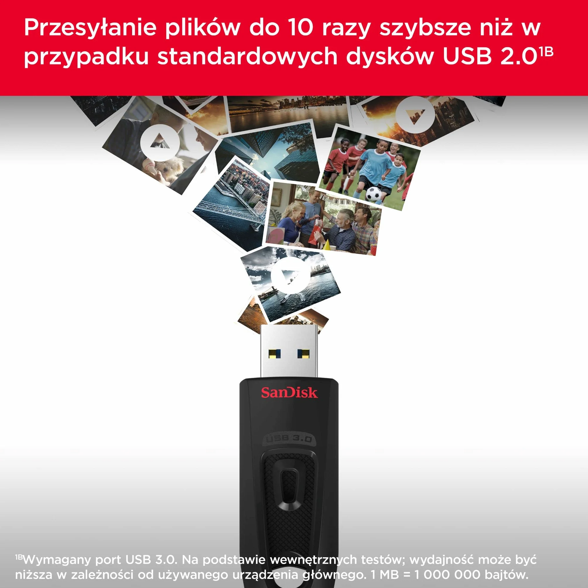 SanDisk 64GB Ultra USB Flash Drive USB 3.0 Up to 130 MB/s Read, Black, (Pack of 1)