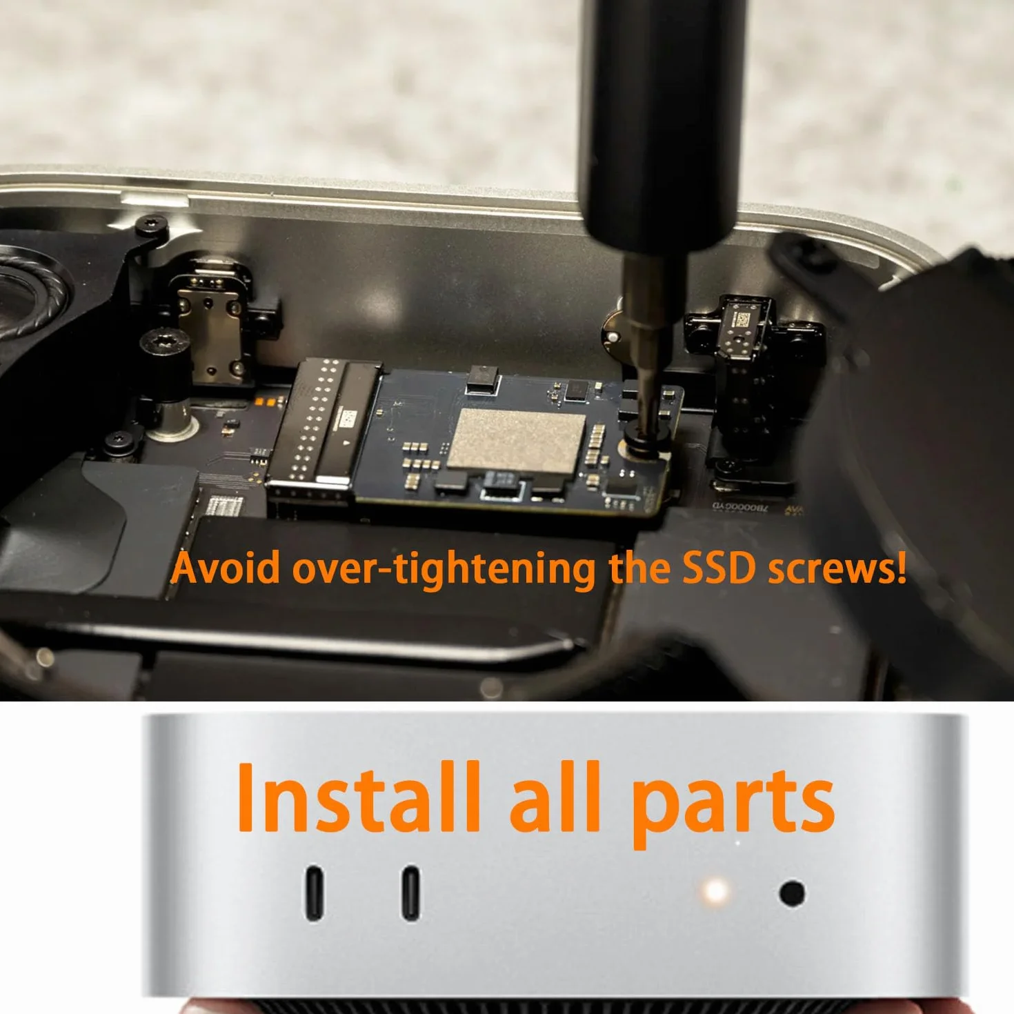 M4 Macmini SSD, rozszerzenie dysku twardego do Mac mini M4-2TB głęboka czerń