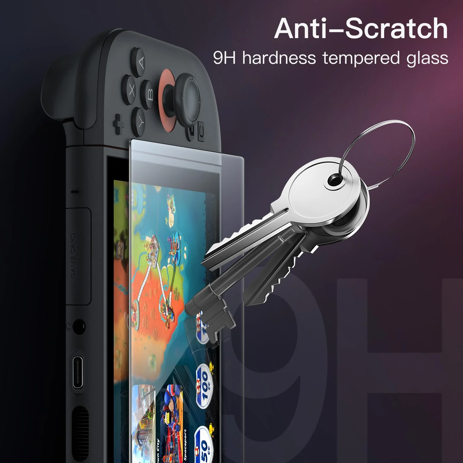 JETech Auto-Alignment Ochraniacz Ekranu dla Nintendo Switch 2 2025, 9H Szkło Hartowane Film z Bardzo Łatwe Narzędzie Instalacyjne, Antyzarysowania, HD Przejaśniać, 2 Sztuki