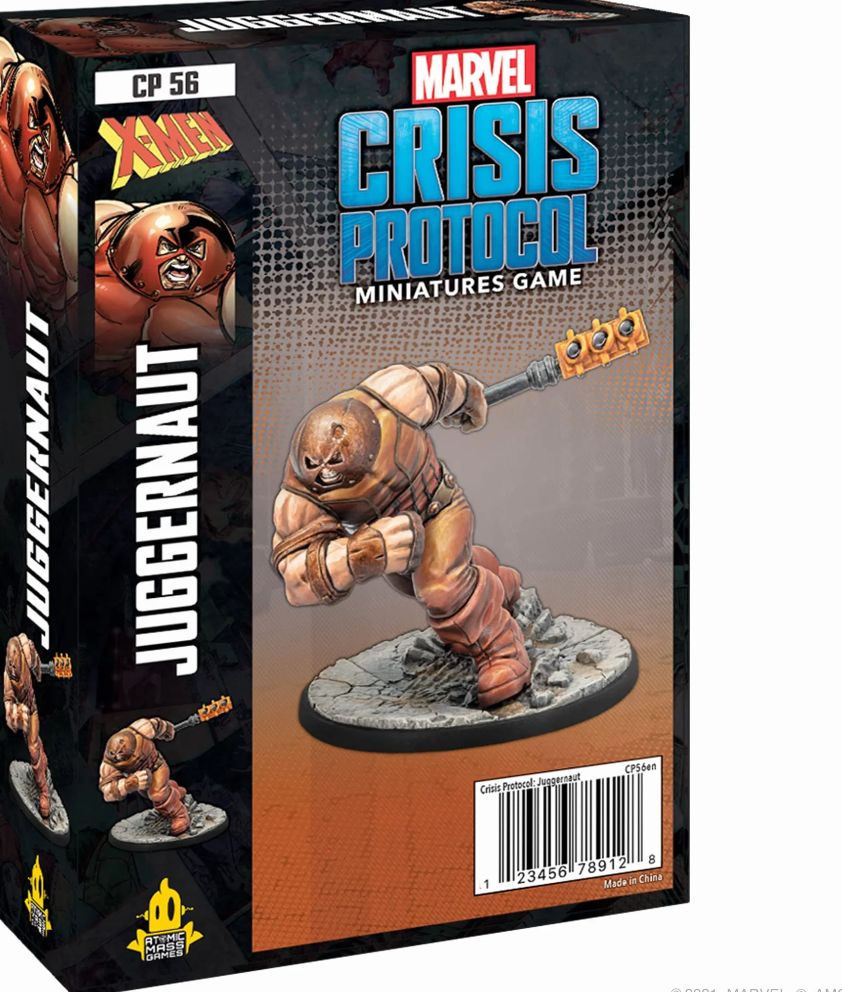 Atomic Mass Games, Juggernaut, Marvel Crisis Protocol, gra miniaturowa, wiek 14+, 2 gracze, czas odtwarzania 45 minut, wielokolorowy, 2 zestawy postaci