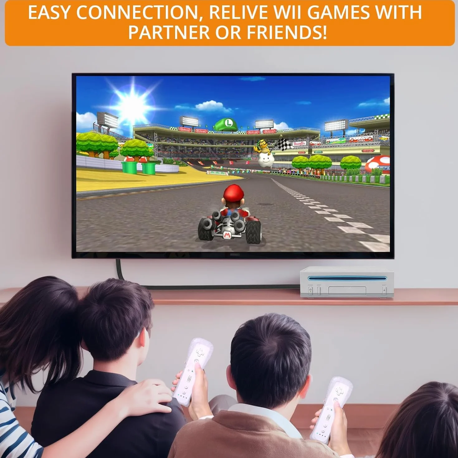 Neoteck Adapter Wii HDMI, adapter Wii HDMI 150 cm z konwerterem 1080P/720P i wbudowanym kablem Wii, lekki i wiszący do monitorów, projektorów lub HDTV - czarny