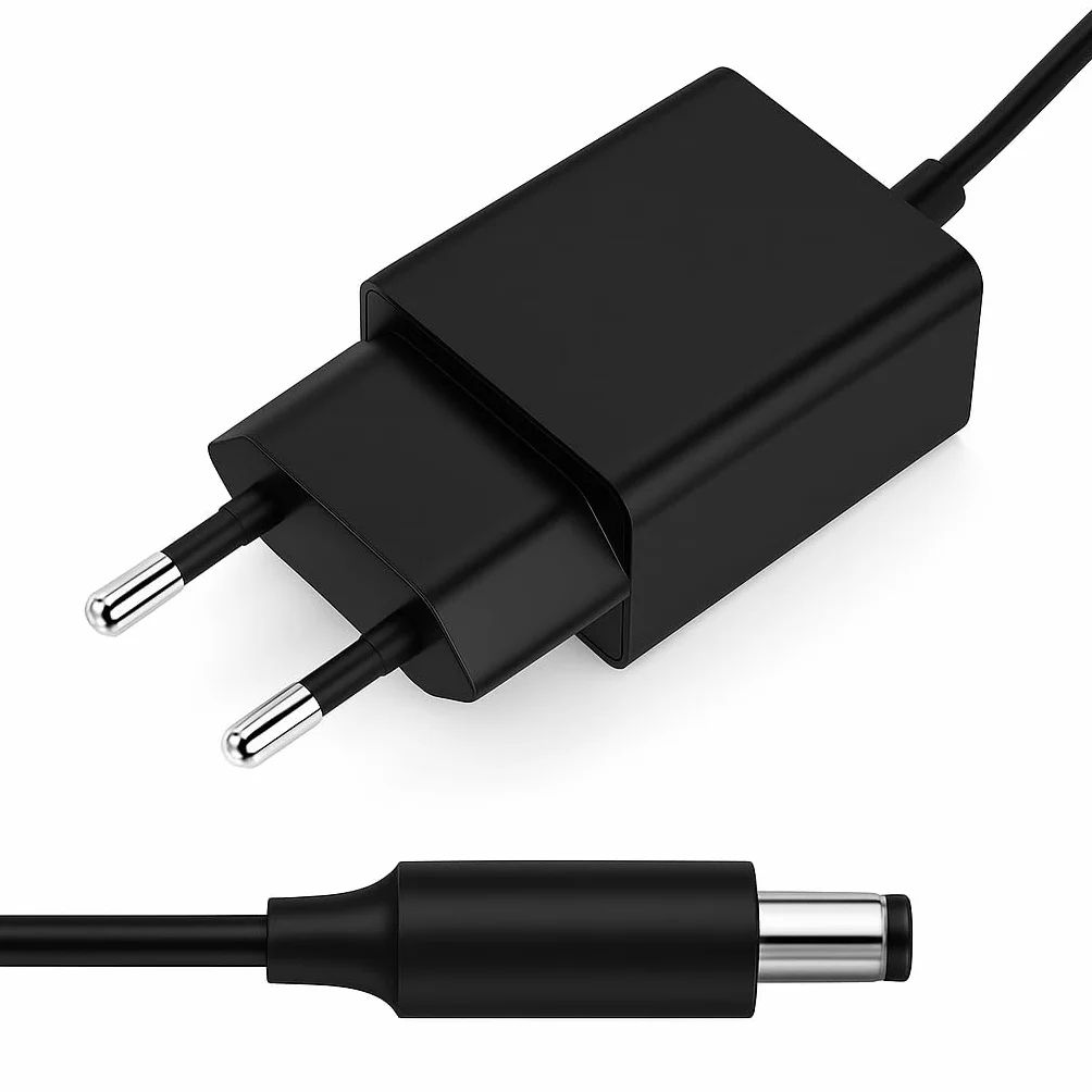 GEQUDIO Zasilacz sieciowy 5 V/2 A kompatybilny z telefonami Yealink, Snom, Fanvil, Grandstream i innymi telefonami IP - wąski adapter i energooszczędny - uniwersalna ładowarka z wtyczką drążoną - 1