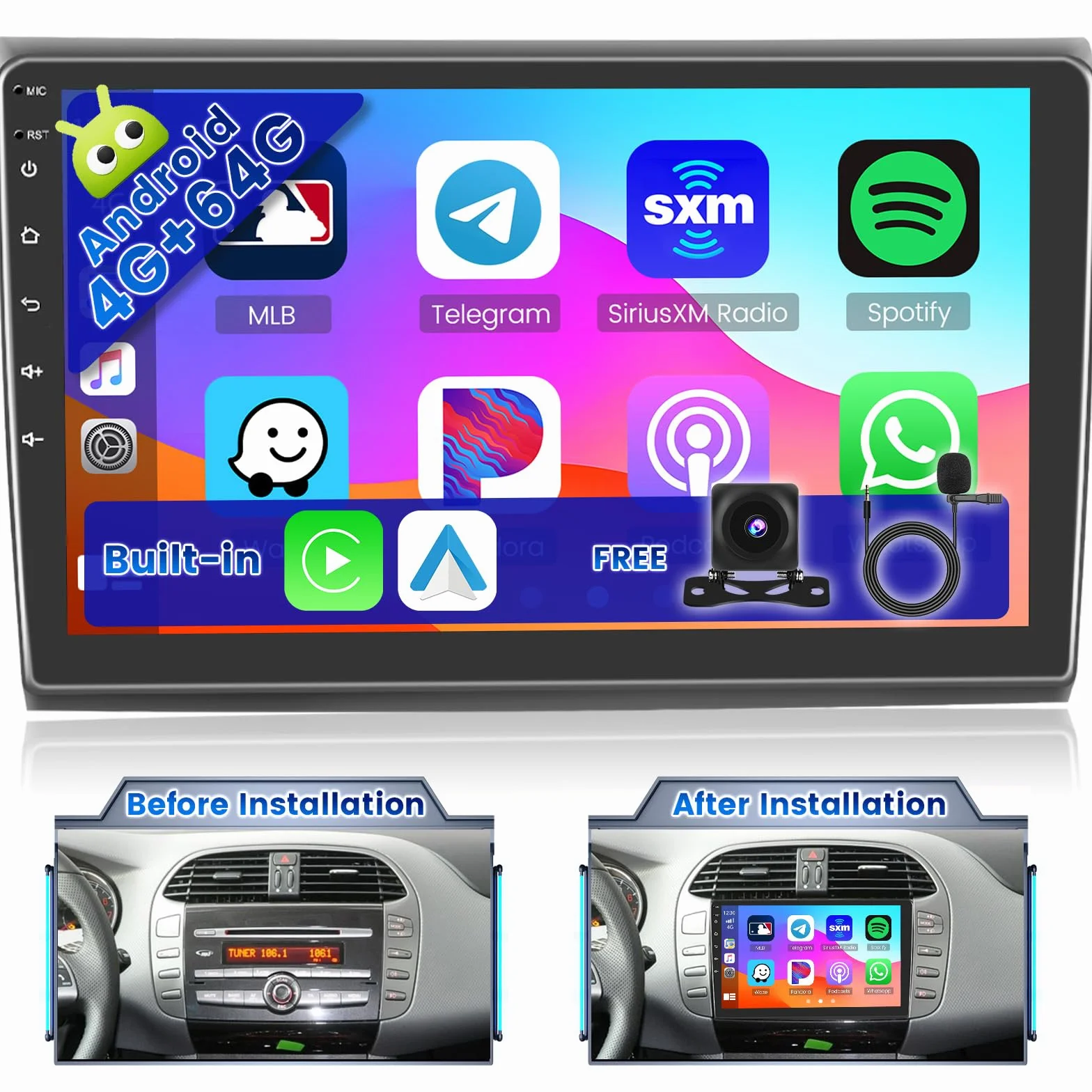 Radio samochodowe Fiat Bravo 2008 2009 2010 2011 2012 2013 Radio samochodowe Fiat Bravo z systemem Android Radio samochodowe Fiat Bravo z systemem Carplay Radio samochodowe Fiat Bravo z systemem Andro