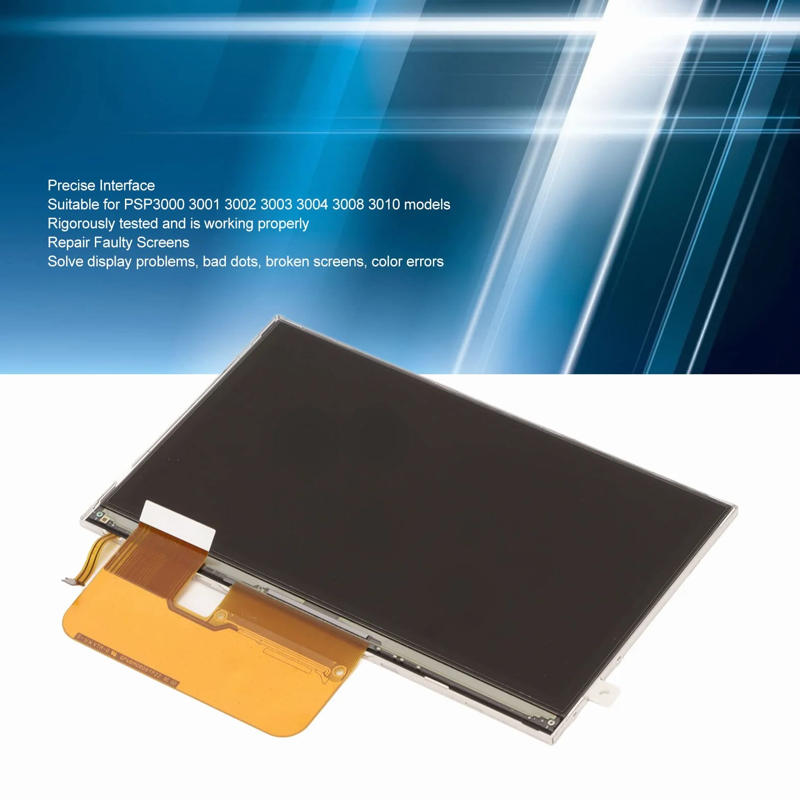 Ekran LCD Konsoli do Gier, do 3000 3001 3002 3003 3004 3008 3010 Zamiennik, Profesjonalny Wyświetlacz LCD do Gier Chipowych, Materiał Szklany, łatwa Instalacja