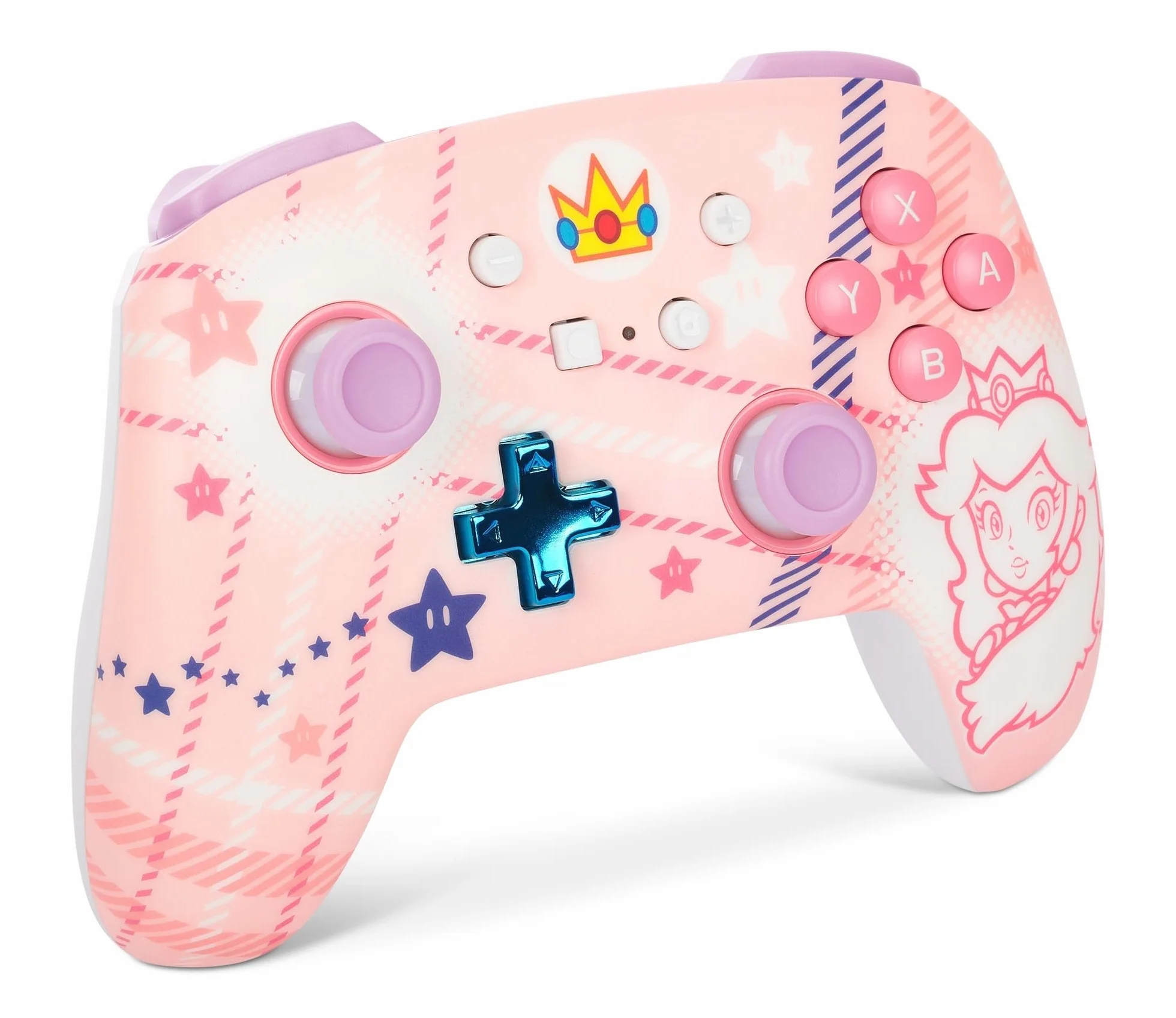 Ulepszony Kontroler Bezprzewodowy PowerA do Nintendo Switch - Szal Księżniczki Peach, Model OLED, Lite, Gamepad Bluetooth