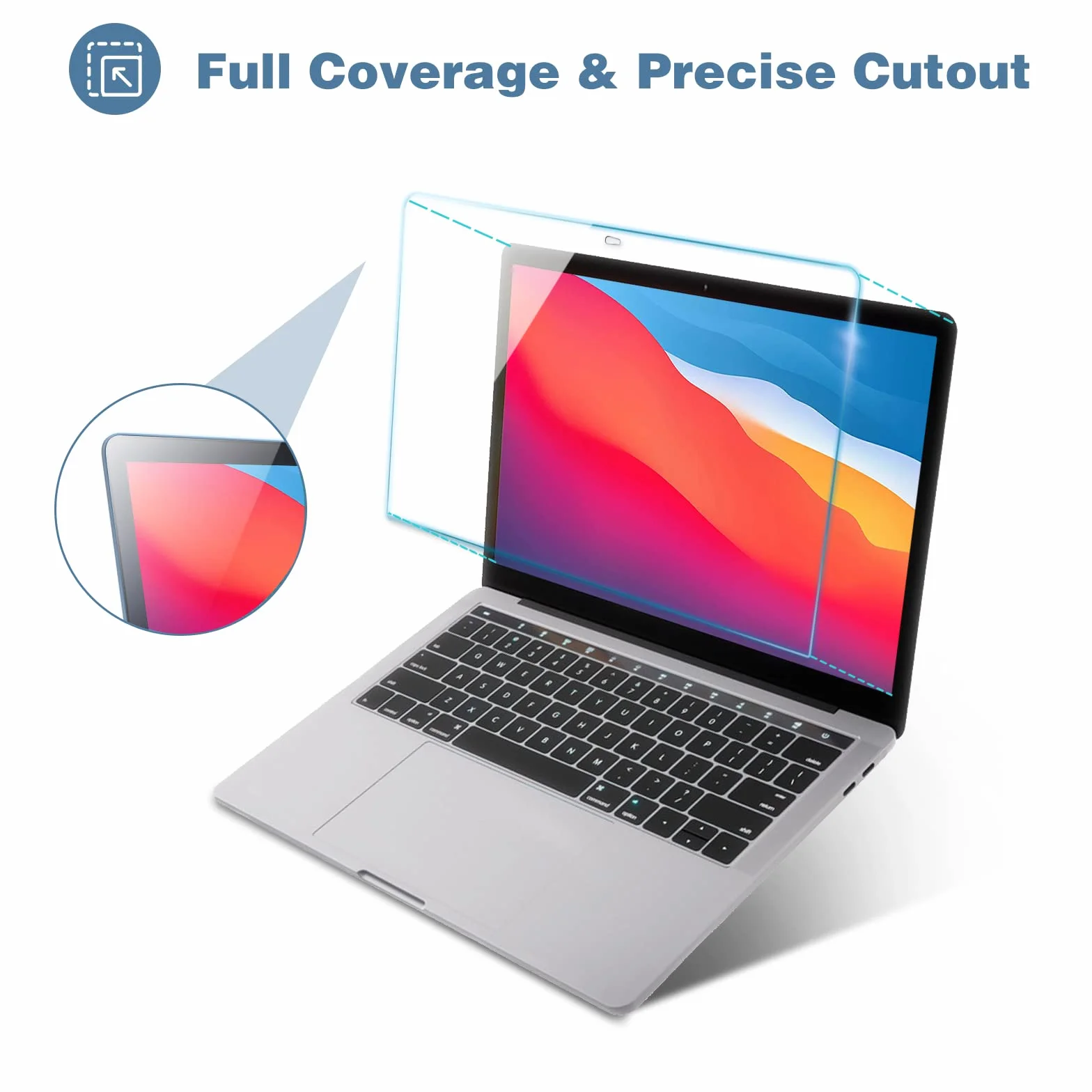 ProCase 2 sztuki folii ochronnej na wyświetlacz o twardości 9H do 13 cali MacBook Pro 13 / MacBook Air 13, folia ochronna na wyświetlacz szkło hartowane, folia ochronna na ekran Screen Protector,