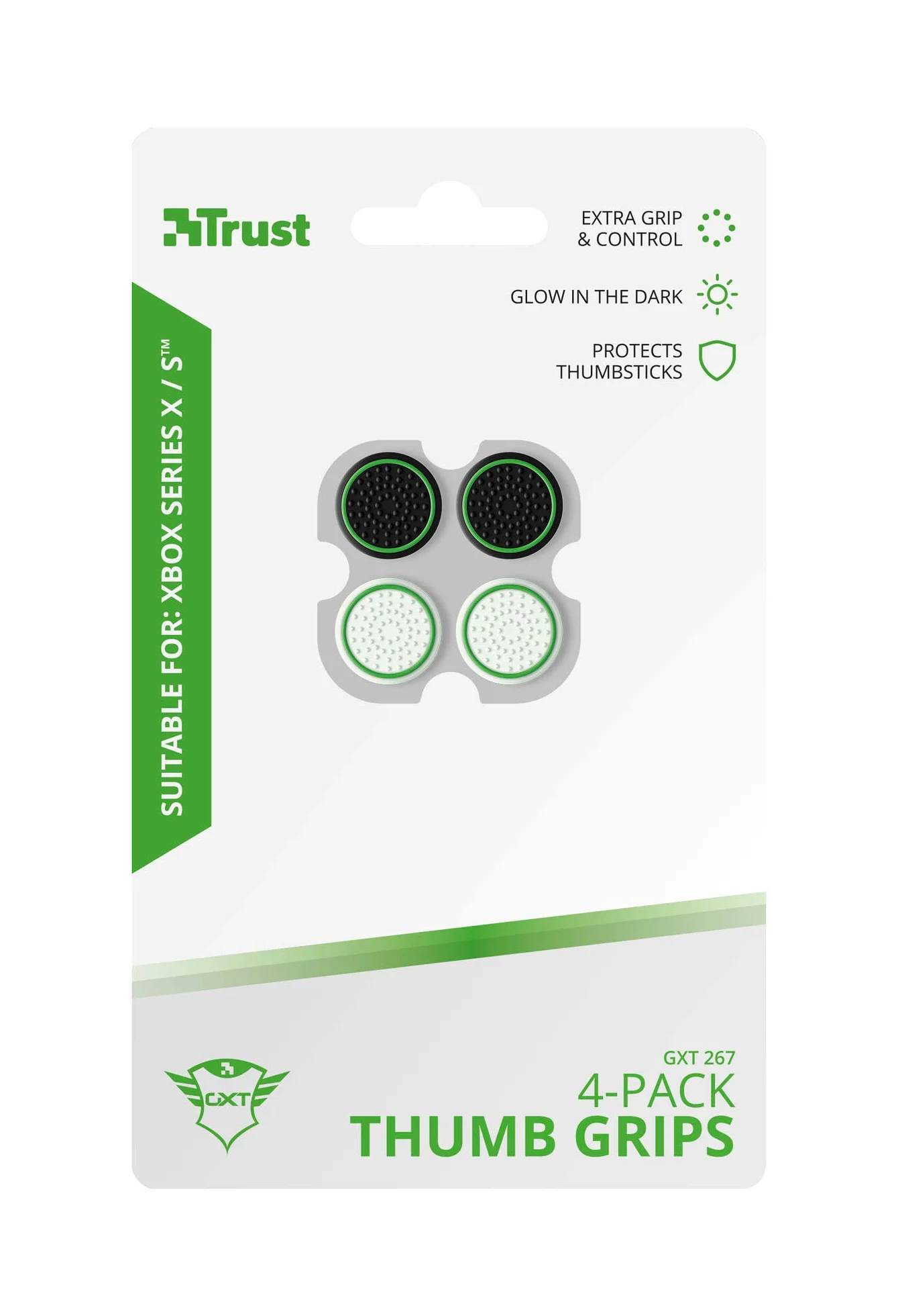 Trust Gaming GXT 267 4-pak uchwytów na kciuki do kontrolera Xbox Series X/S - czarne