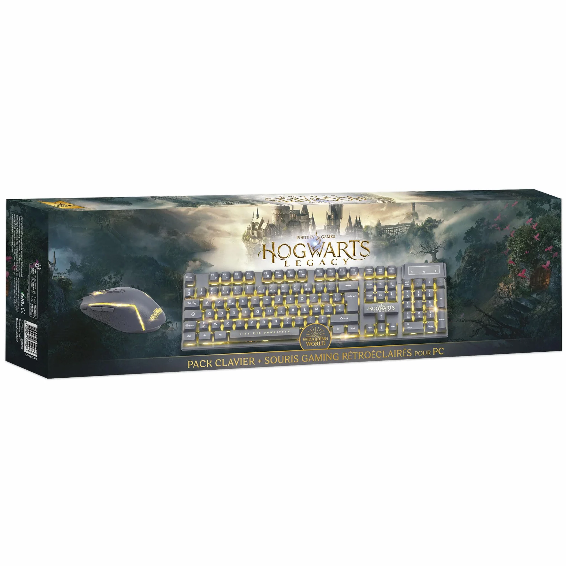 Wizarding World Hogwarts Legacy Pack klawiatura mysz do gier podświetleniem czarna