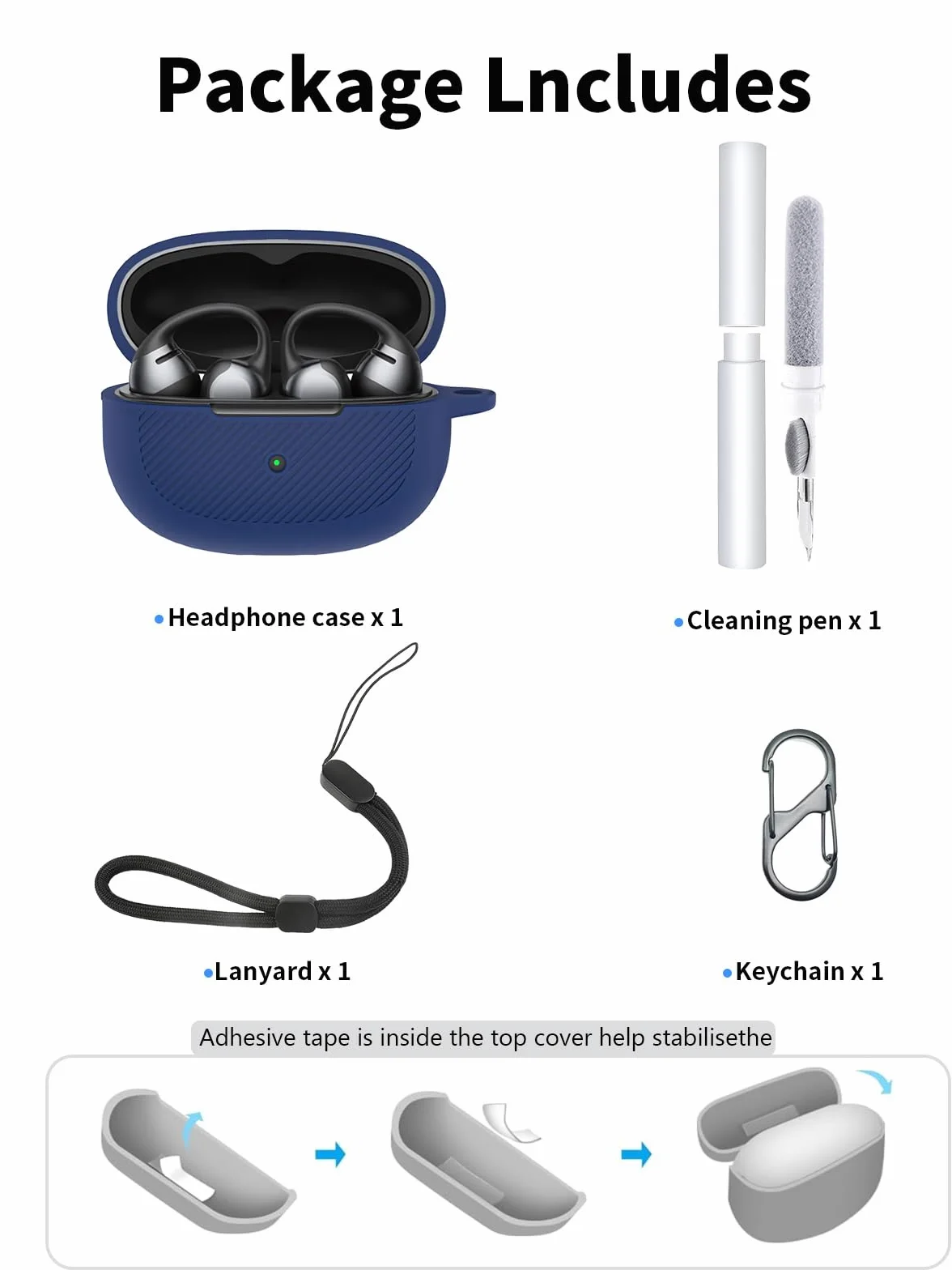 Silikonowe etui ochronne do słuchawek SHOKZ Open Dots One, toergy przyjazne dla środowiska etui na słuchawki douszne Bluetooth z precyzyjnym pozycjonowaniem otworów – odporne na uderzenia i