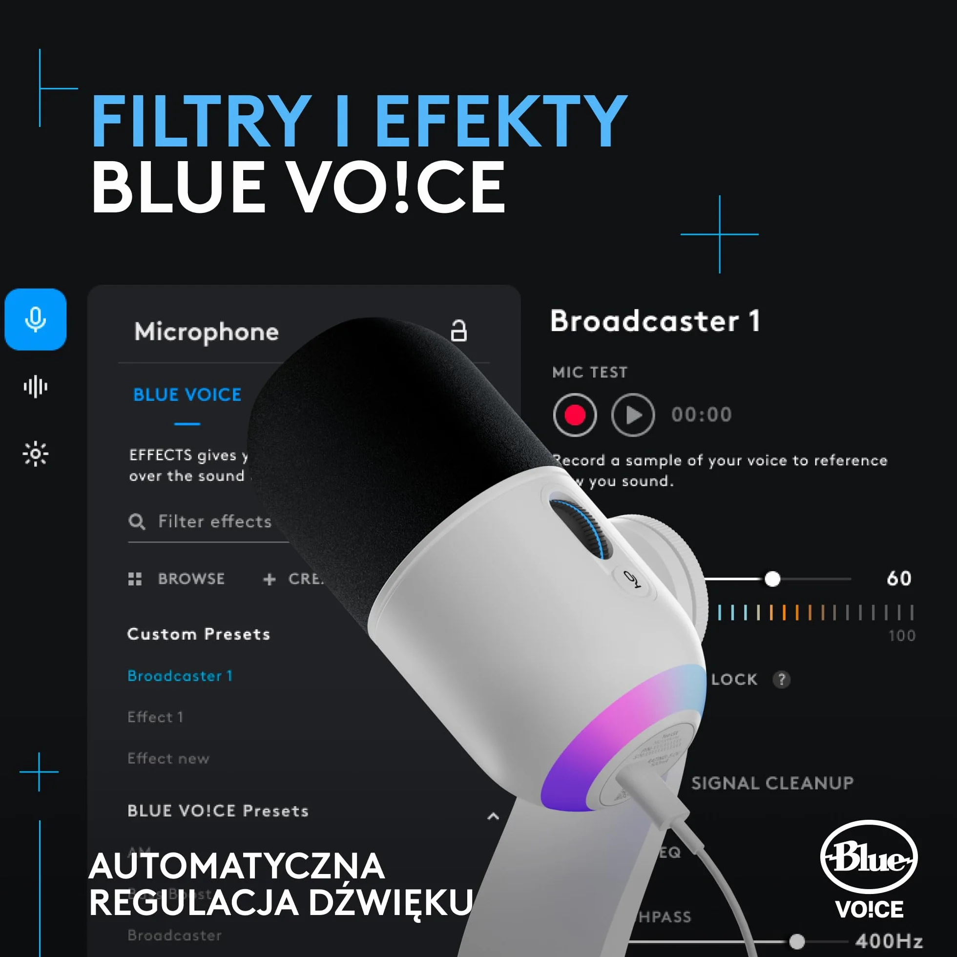 Logitech G Yeti GX Dynamiczny mikrofon do gier RGB z LIGHTSYNC, mikrofon USB do przesyłania strumieniowego, superkardioidalny, USB Plug and Play do komputera PC/Mac – Biały