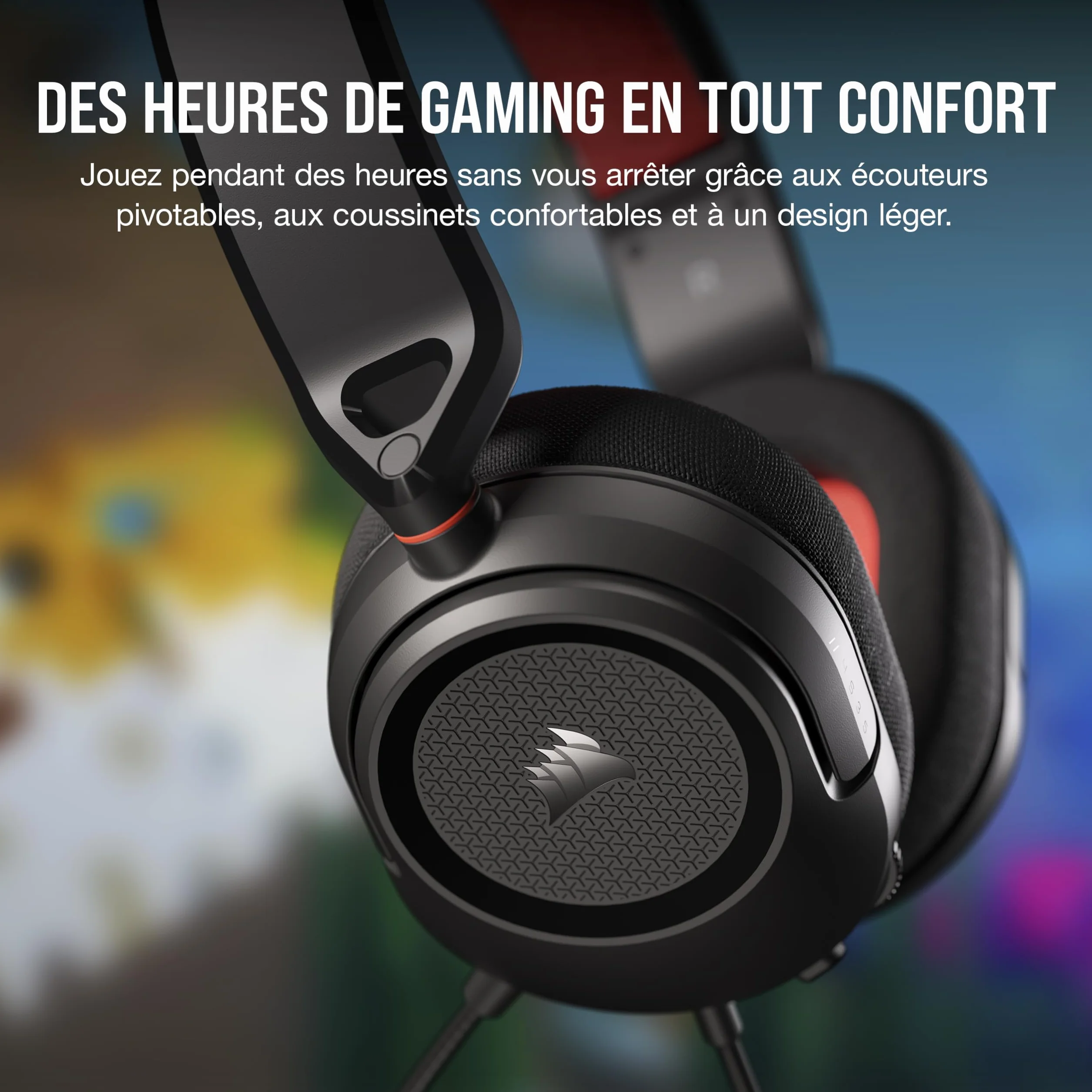 CORSAIR HS35 v2 Multiplatform Przewodowy Gamingowy Zestaw Słuchawkowy – Elastyczny Mikrofon Wszechkierunkowy – Uniwersalne Złącze 3,5 mm – PC, Mac, PS5, PS4, Xbox, Nintendo Switch, Mobilny – Carbon