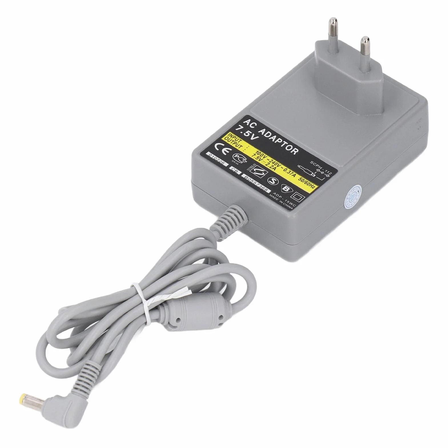 Ładowarka Zasilająca do PS1, Zasilacz Sieciowy 7,5 V Zasilacz ładowarki z Kablem ładującym, ładowarki ścienne do Konsoli PS One PS1, Wtyczka EU, 100 V do 240 V