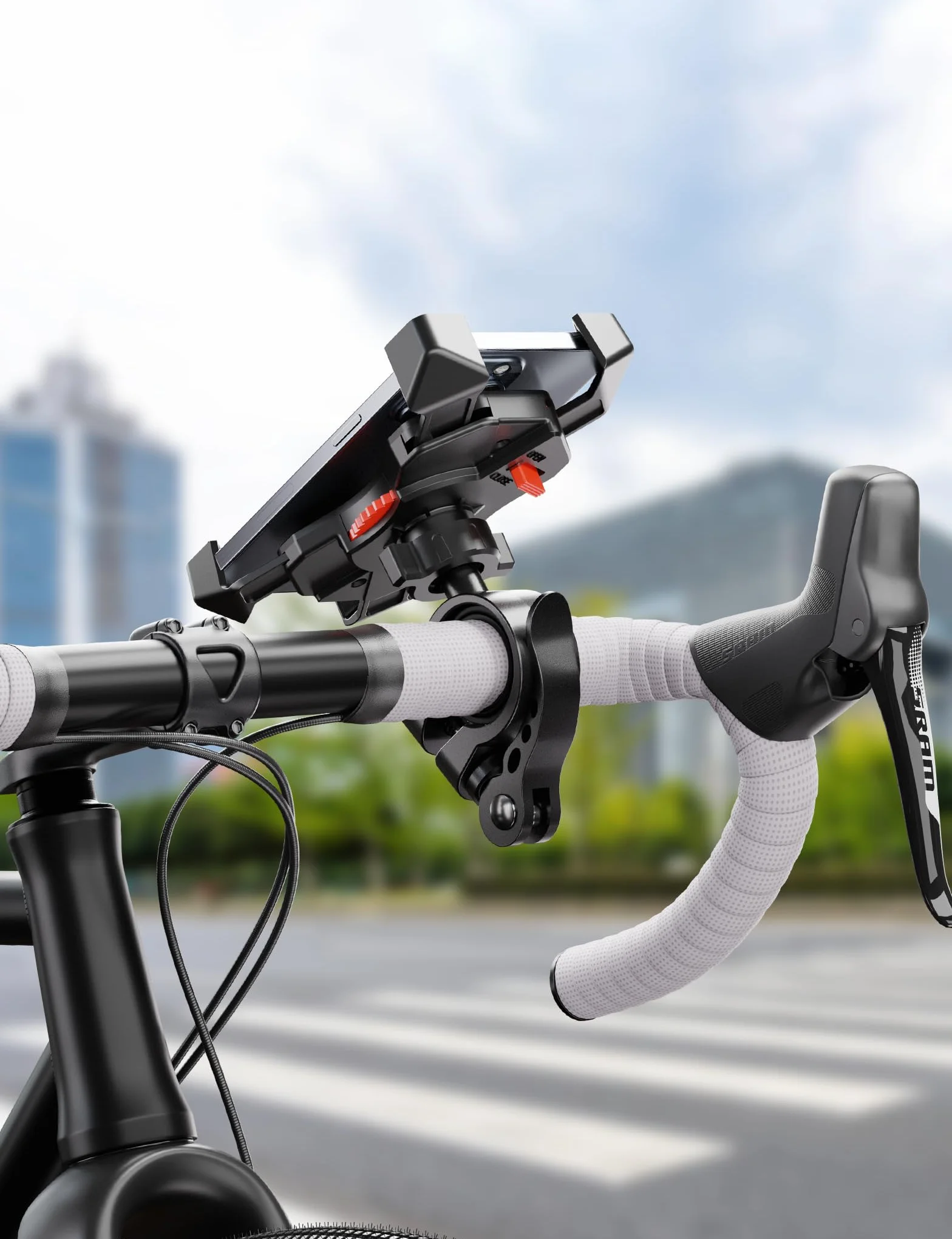 Grefay Uchwyt Telefon Rowerowy Uniwersalny Uchwyt Smartfona Motocykla dla 12 Mini, 12 Pro Max, 11 Pro, Pro Max Xs 8 X 8P 7 7P 6S, Samsung S10 S9 S8