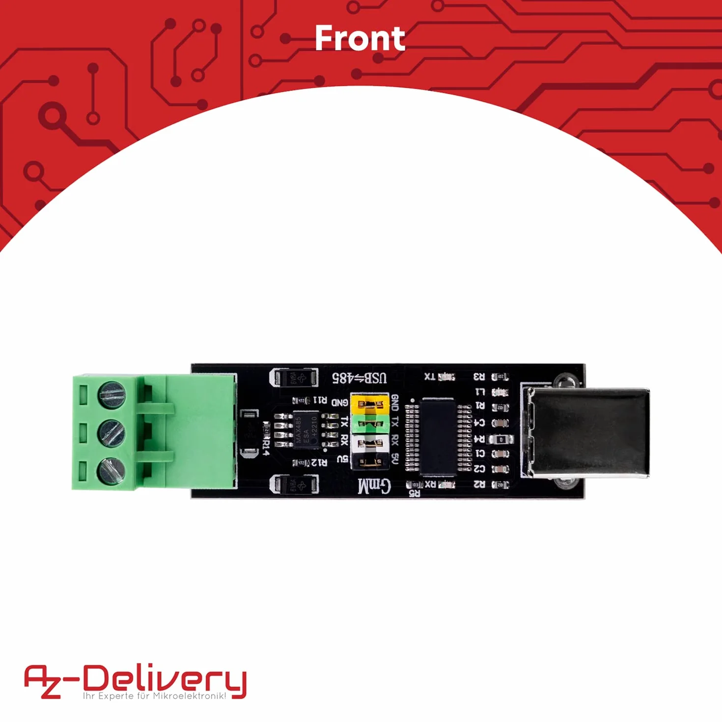 AZDelivery FT232 USB 2.0 do TTL RS485 adapter szeregowy na USB | konwerter szeregowy moduł FTDI Interface Board