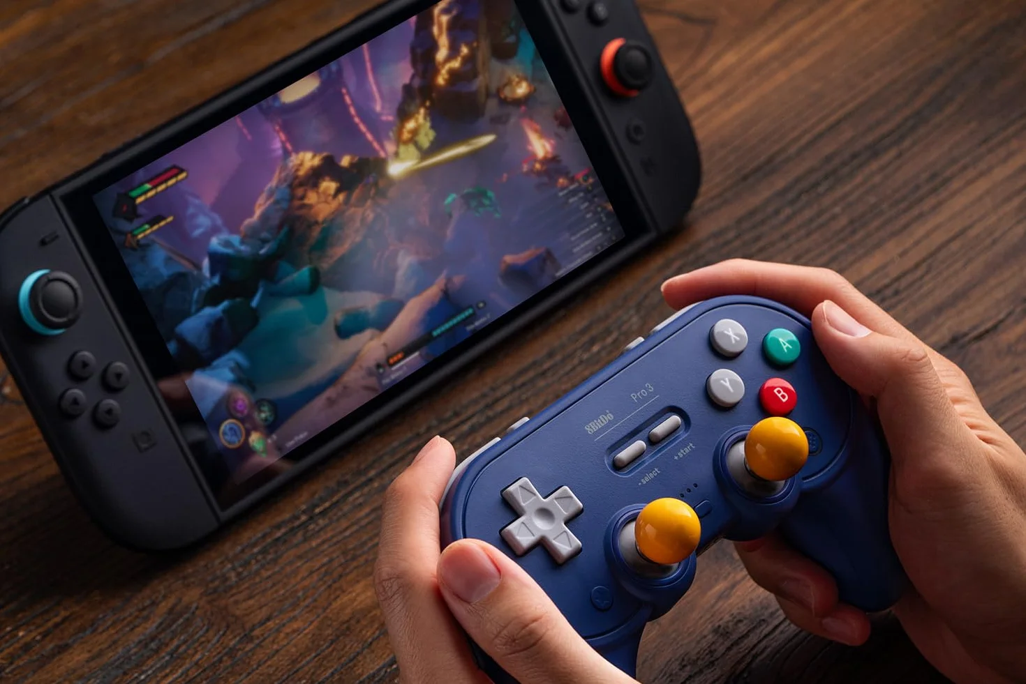 8BitDo Pro 3 Kontroler Bluetooth do Switch/Switch 2 – TMR Joysticki, wymienne przyciski ABXY, przyciski Pro Back, stacja ładująca, wyzwalacze Halla, do Windows, Apple, SteamOS, Android (G Classic)