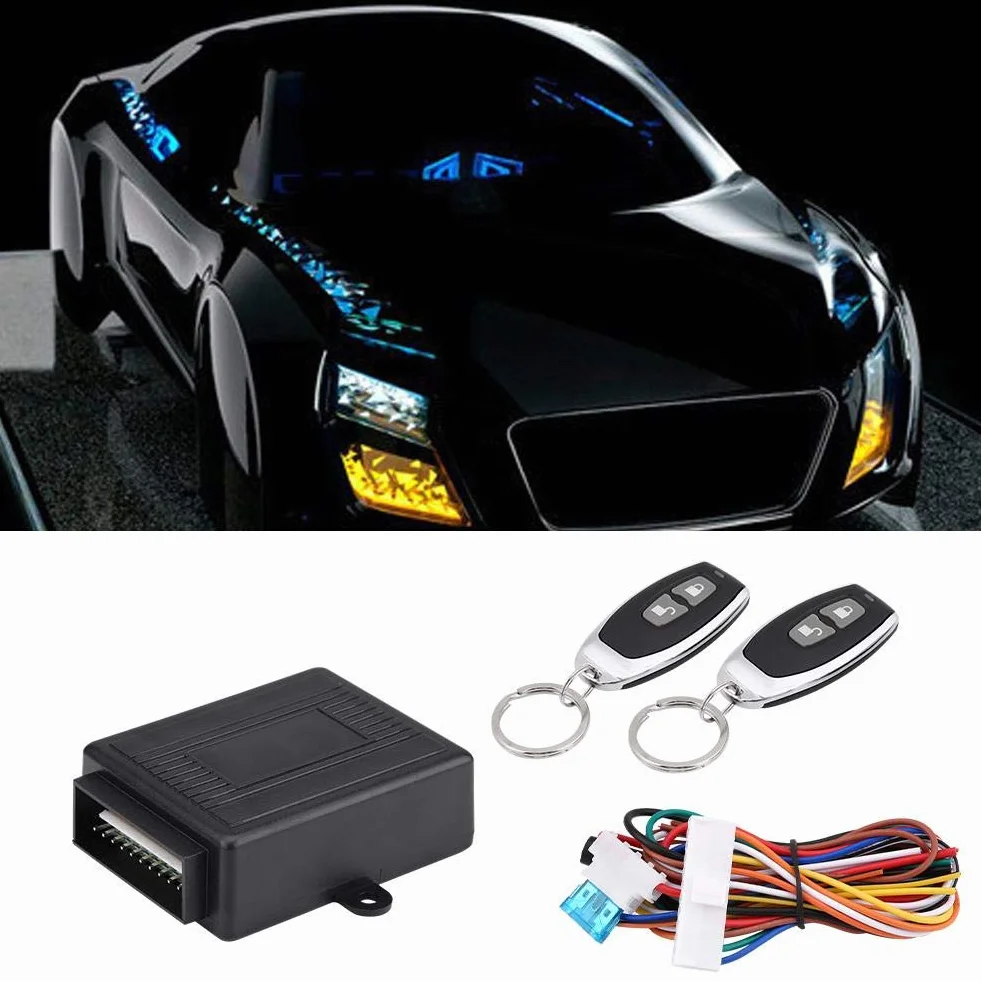 Cerradura de puerta de coche universal Gorgeri, sistema de entrada sin llave, kit de control remoto de bloqueo central remoto con caja de control