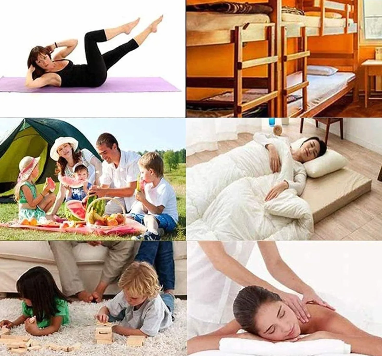 Materac podłogowy składany japoński futon tatami queen 200x220 cm szary