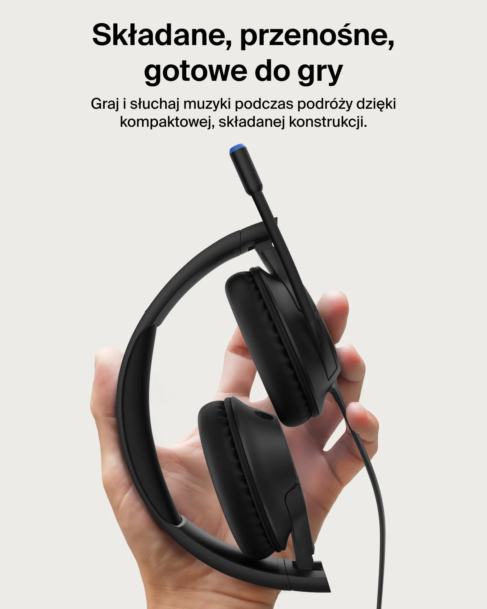 Belkin Gaming Inspire przewodowe słuchawki nauszne dla dzieci, przejściówka USB-C, mikrofon na wysięgniku, ograniczenie głośności 85 dB, zgodność z Nintendo Switch 2, idealne do podróży – czarne