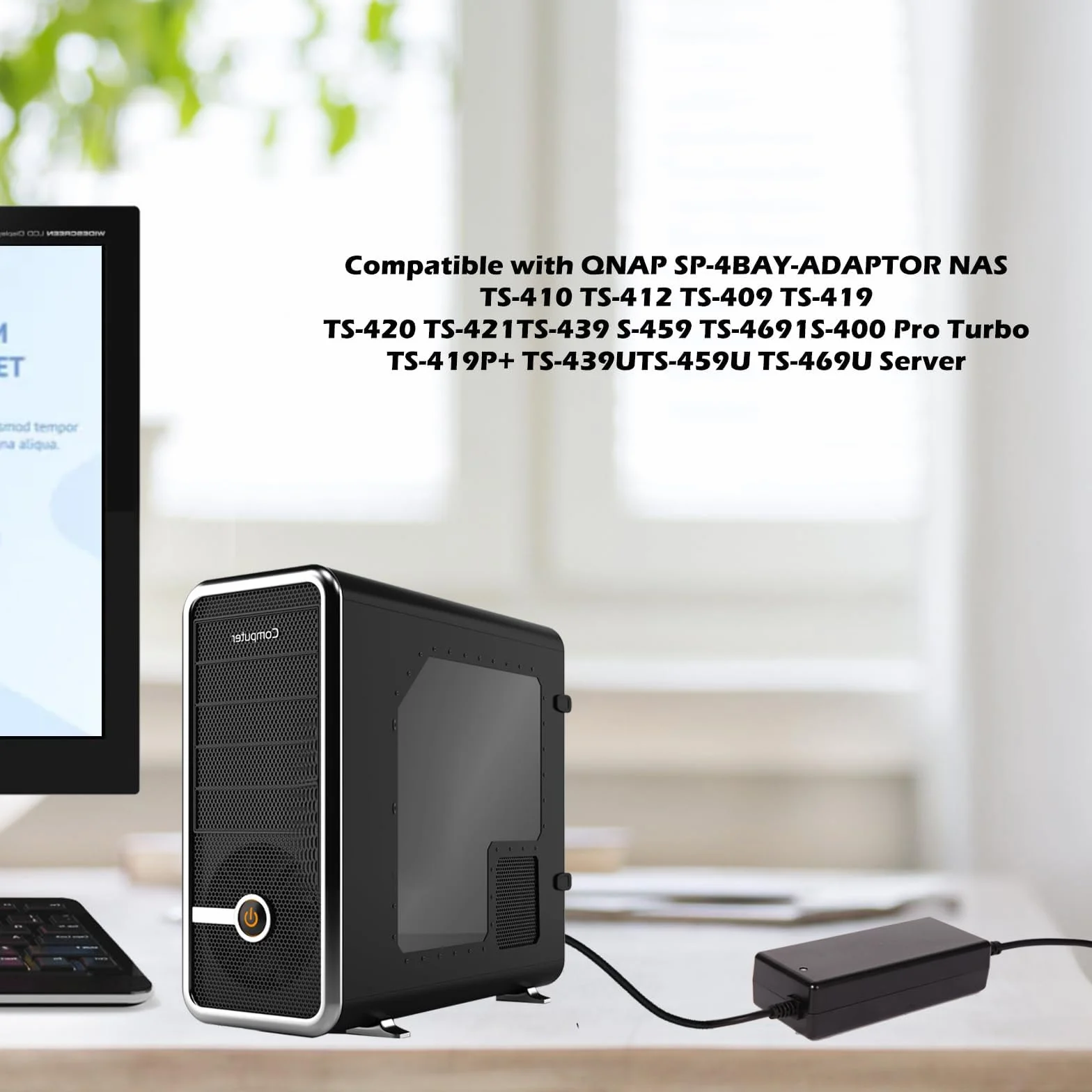 12V10A 4-Pin AC/DC Adapter do Synology NAS DiskStation DS1520+ Ładowarka DS1522+ DS916+ DS918+ DS920+ DS923+ DS723+ DS420+ DS423+ DS620slim DS720+ DS418 DS718+ DS1019+ NAS Serwer Kabel zasilający