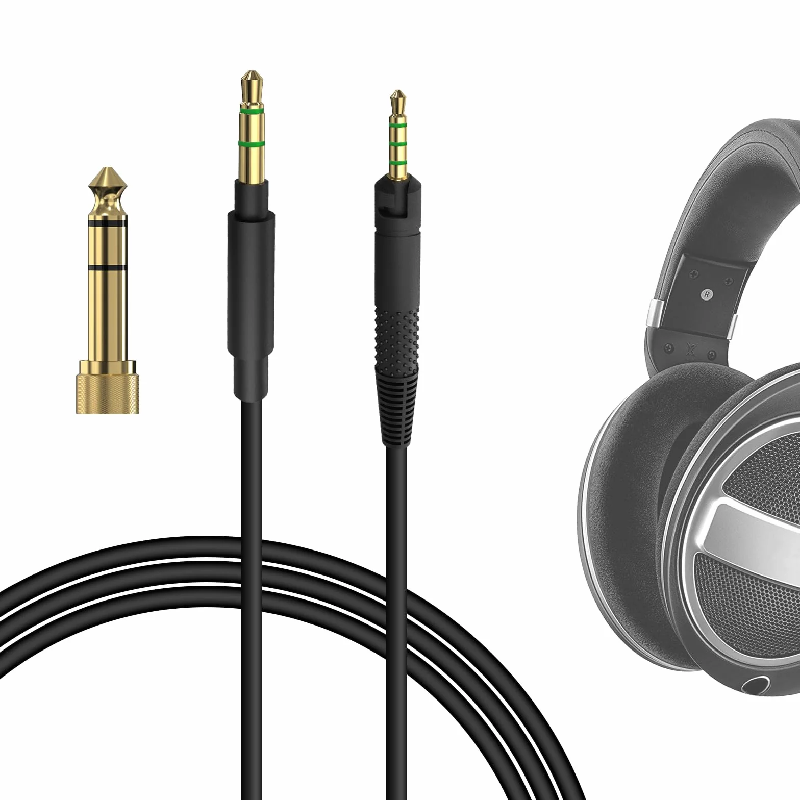 Kabel audio do słuchawek Geekria, zgodny z Sennheiser HD 620S/599/599SE/598/560S/400PRO/579/569/550/505, zamienny kabel stereo 3,5 mm → 2,5 mm (1,2 m)