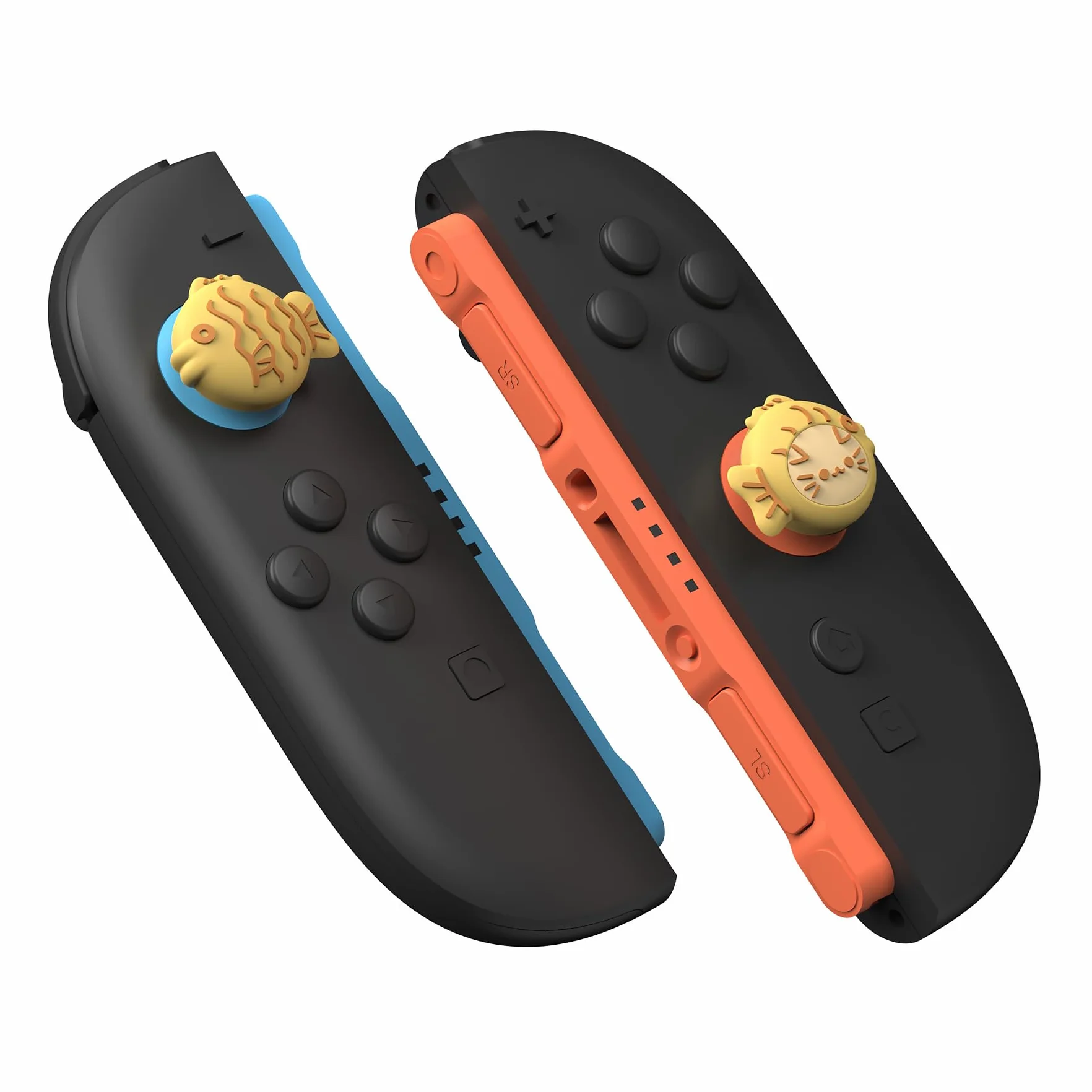 PlayVital Uchwyty na kciuki do Nintendo Switch 2, silikonowe nakładki na joysticki Kawaii (4-pak) - urocze akcesoria zwierzęce pokrowce na kciuki do Joycon 2 - Taiyaki Kitten