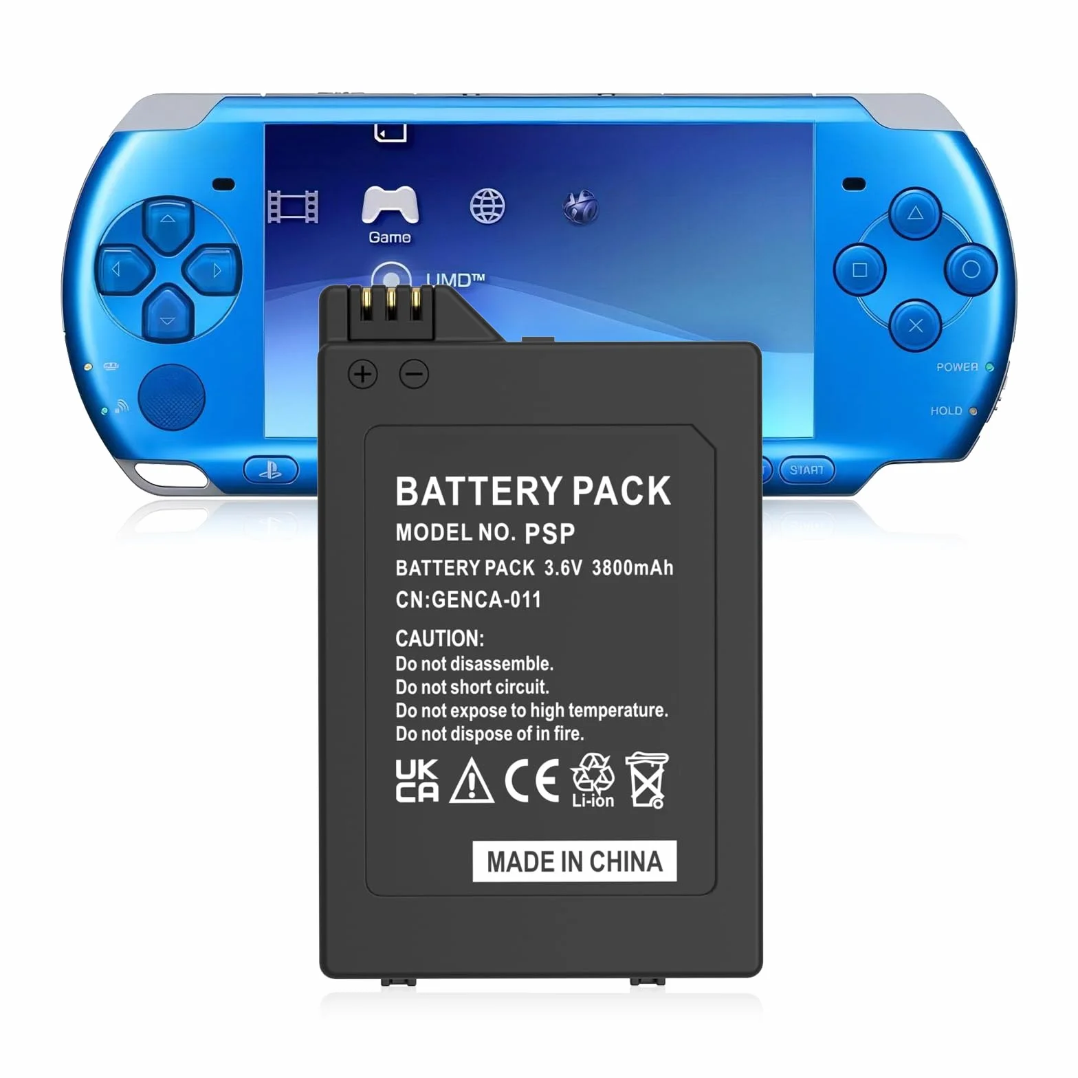 Bateria do PSP2000/PSP3000, 3800 mAh akumulator o dużej pojemności do Sony PSP-S110, PSP-2001, PSP-3000, PSP-3004, PSP-3001, PSP-3002, PSP Slim Console