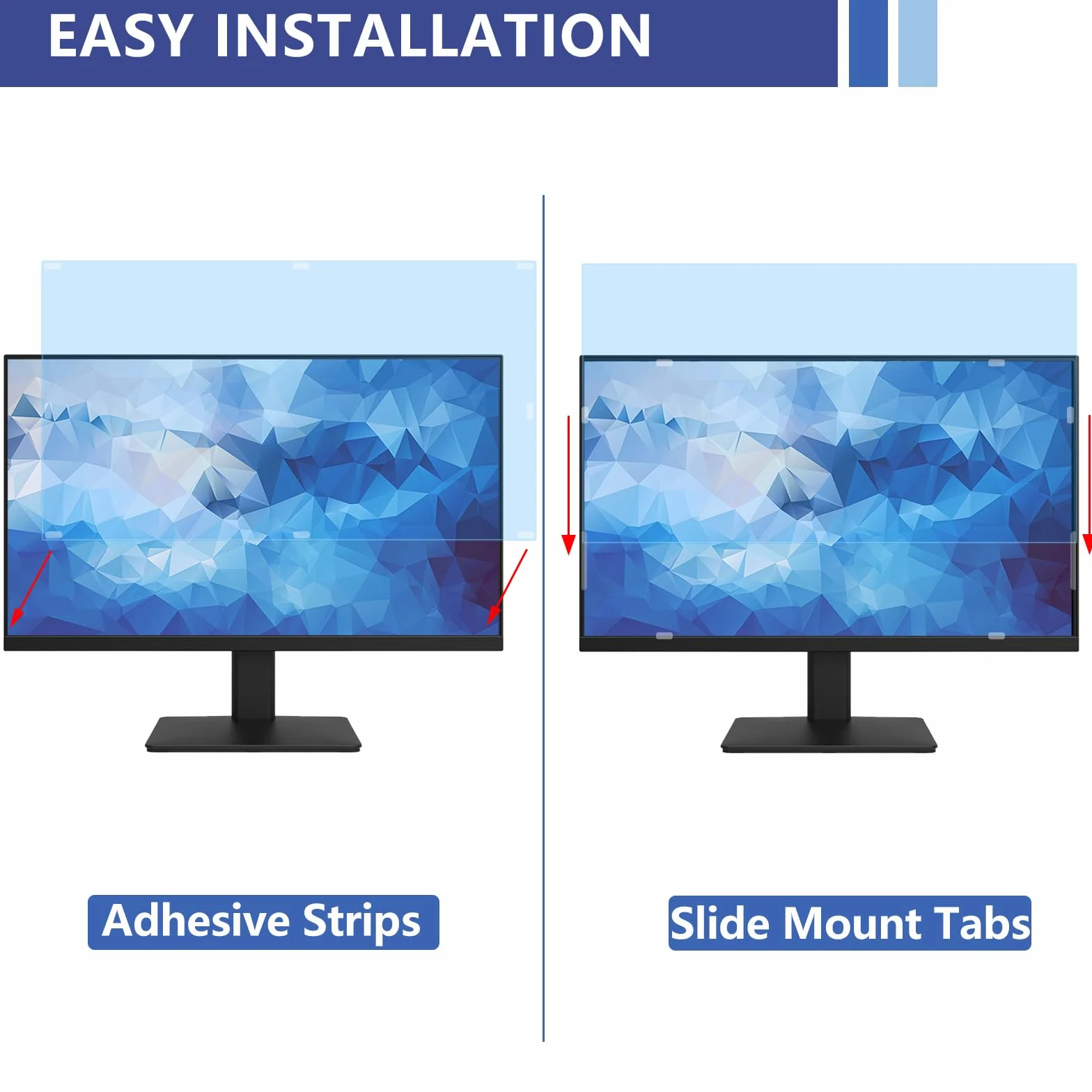 Filtr niebieskiego światła 34", do monitora o proporcjach obrazu 21:9, blokująca niebieskie światło, ochrona wyświetlacza, ochrona ekranu, ochrona oczu, zdejmowana folia ochronna na wyświetlacz